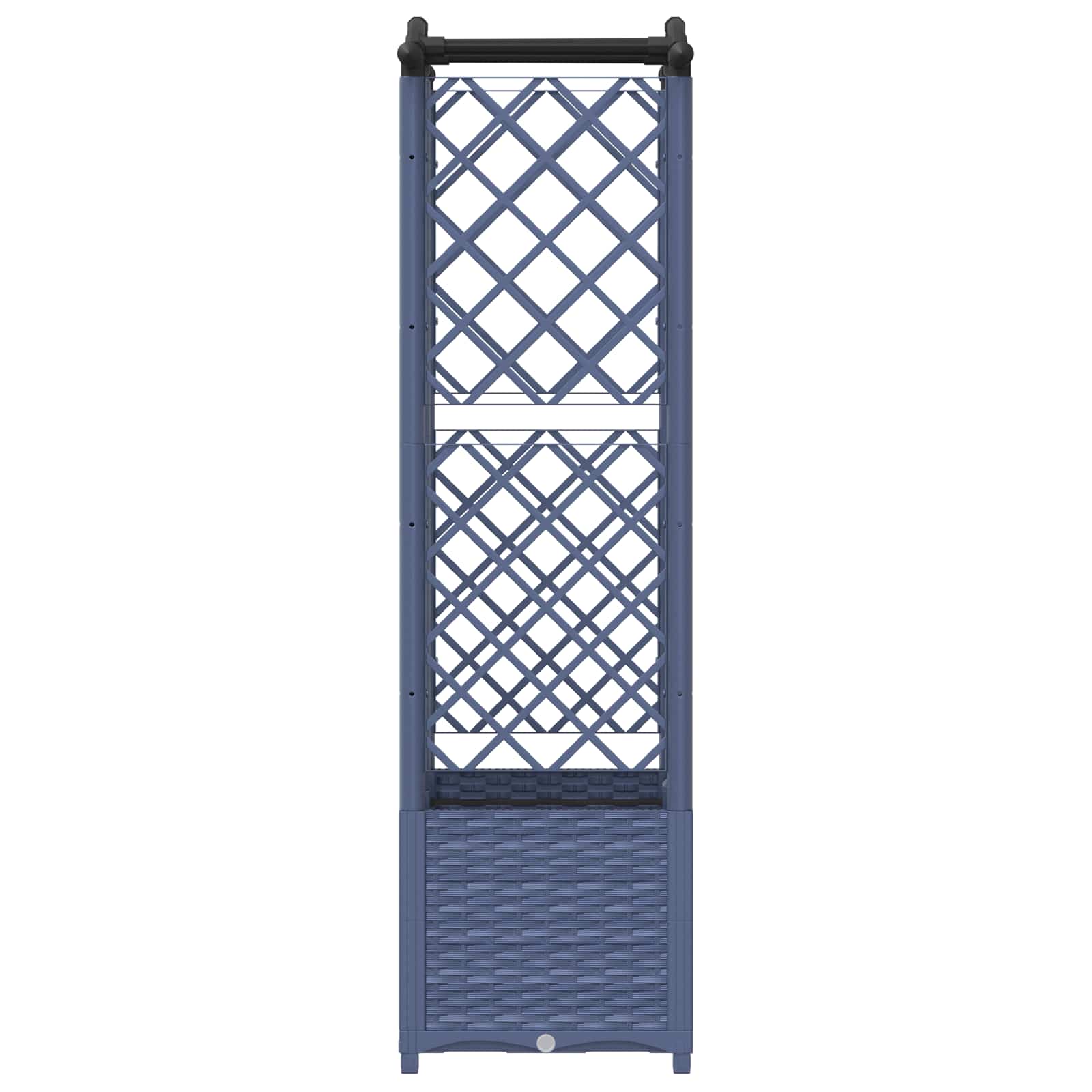 Letto Rialzato con Griglia e Tetto Grigio 122 x 40 x 138 cm PP