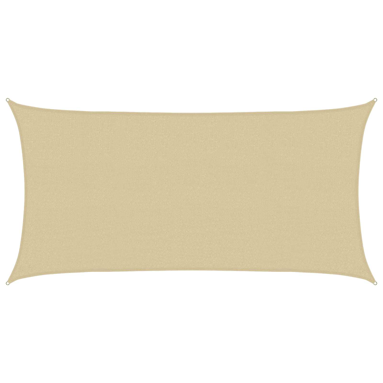 Telo Ombra 2 x 6 m HDPE Rettangolare Beige