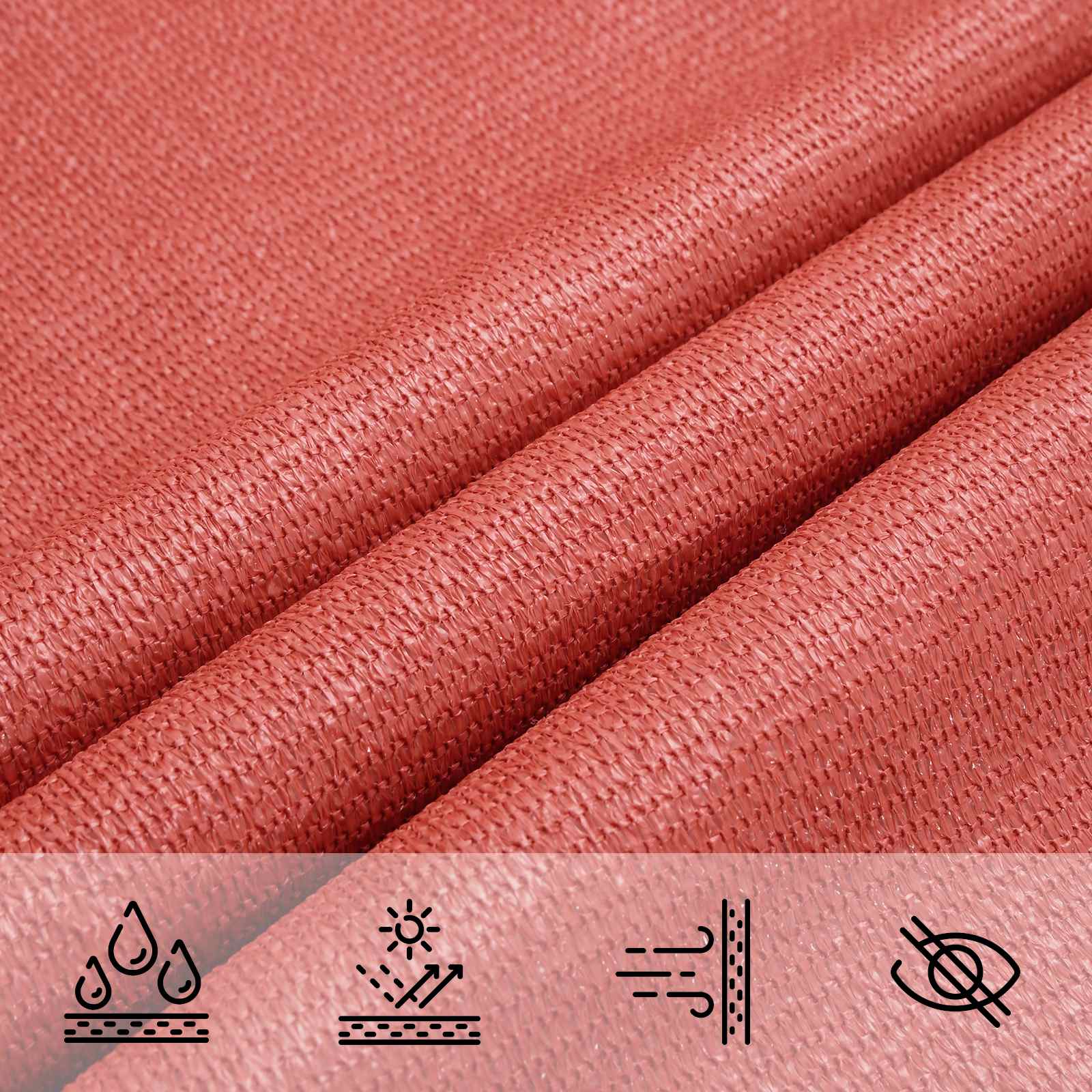 Telo Ombra 2 x 2 x 2 m HDPE Triangolare Terracotta