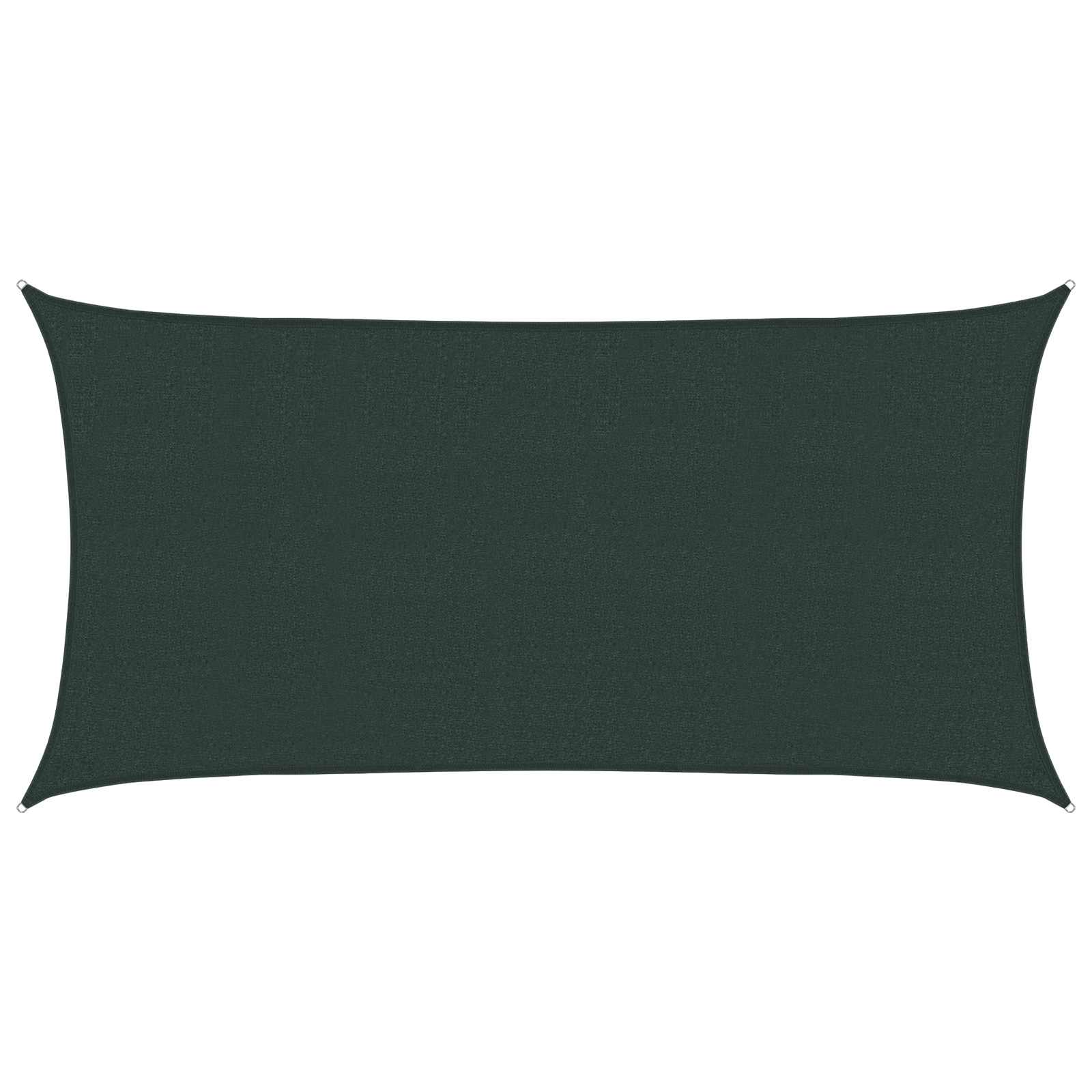 Telo Ombra 2 x 6 m HDPE Rettangolare Verde Scuro