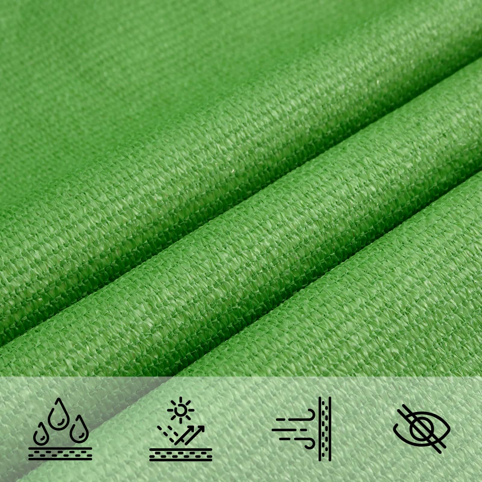 Telo Ombra 2,5 x 6 m HDPE Rettangolare Verde chiaro