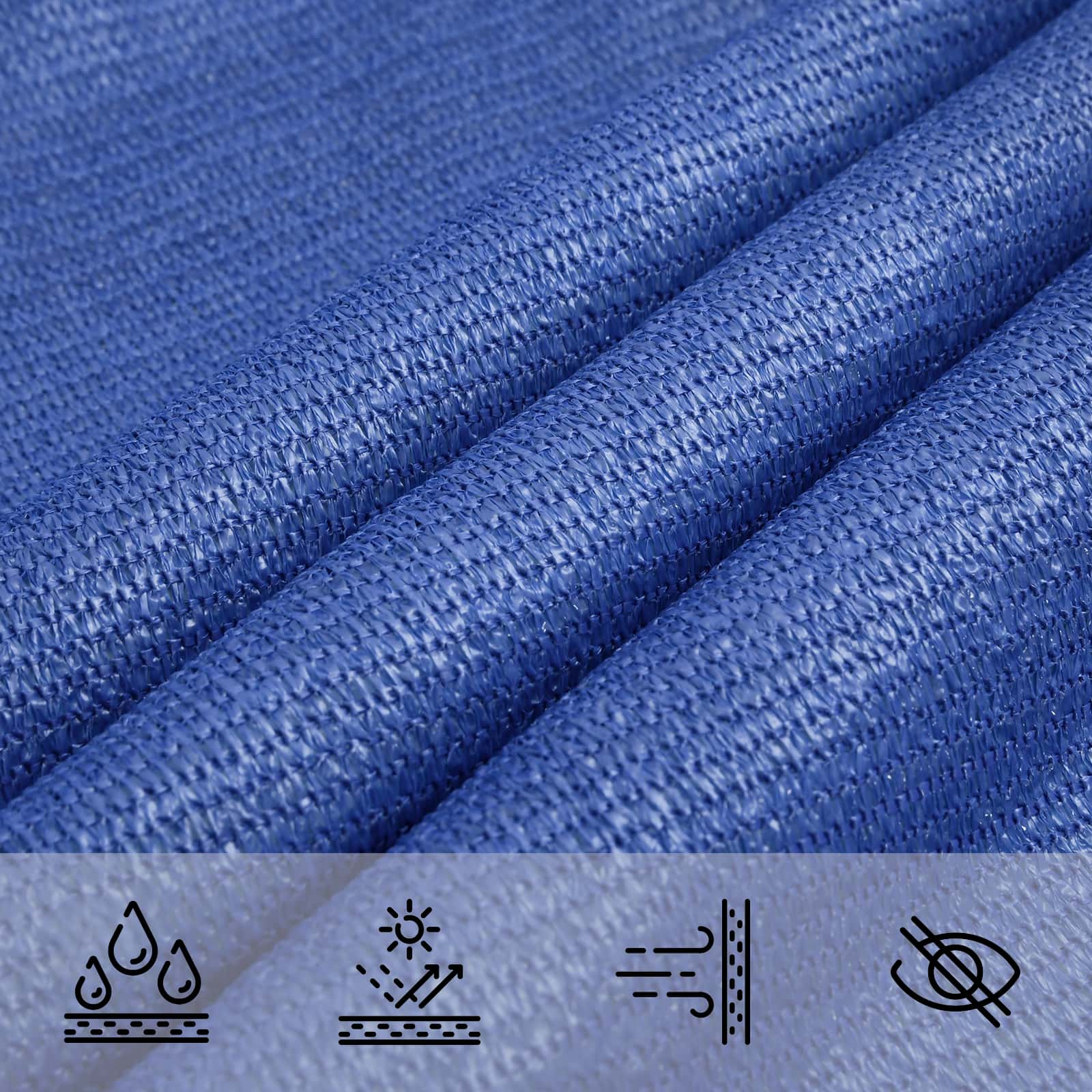 Telo Ombra 2 x 6 m HDPE Rettangolare Blu