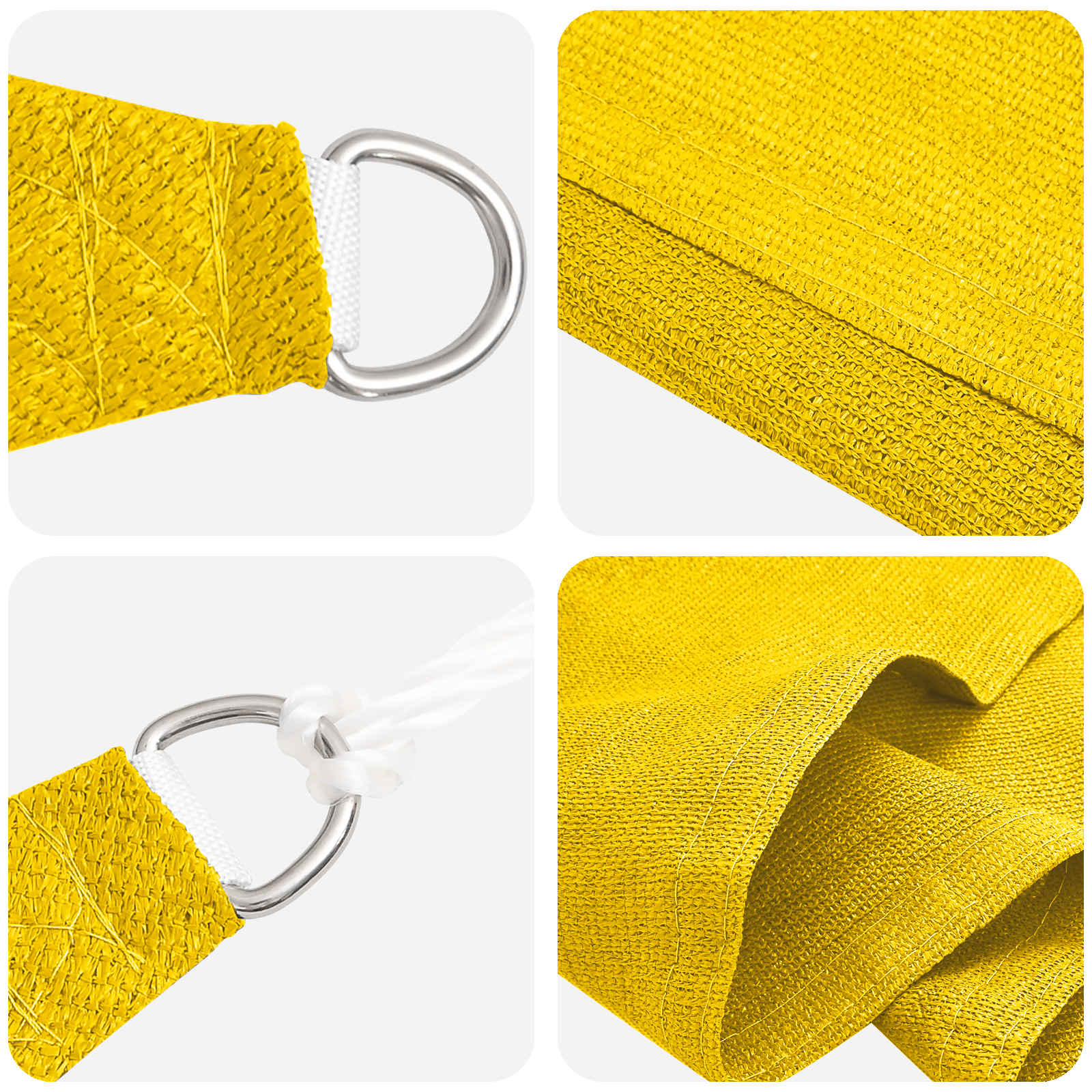 Telo Ombra 7 x 5 x 5 m HDPE Triangolare Giallo