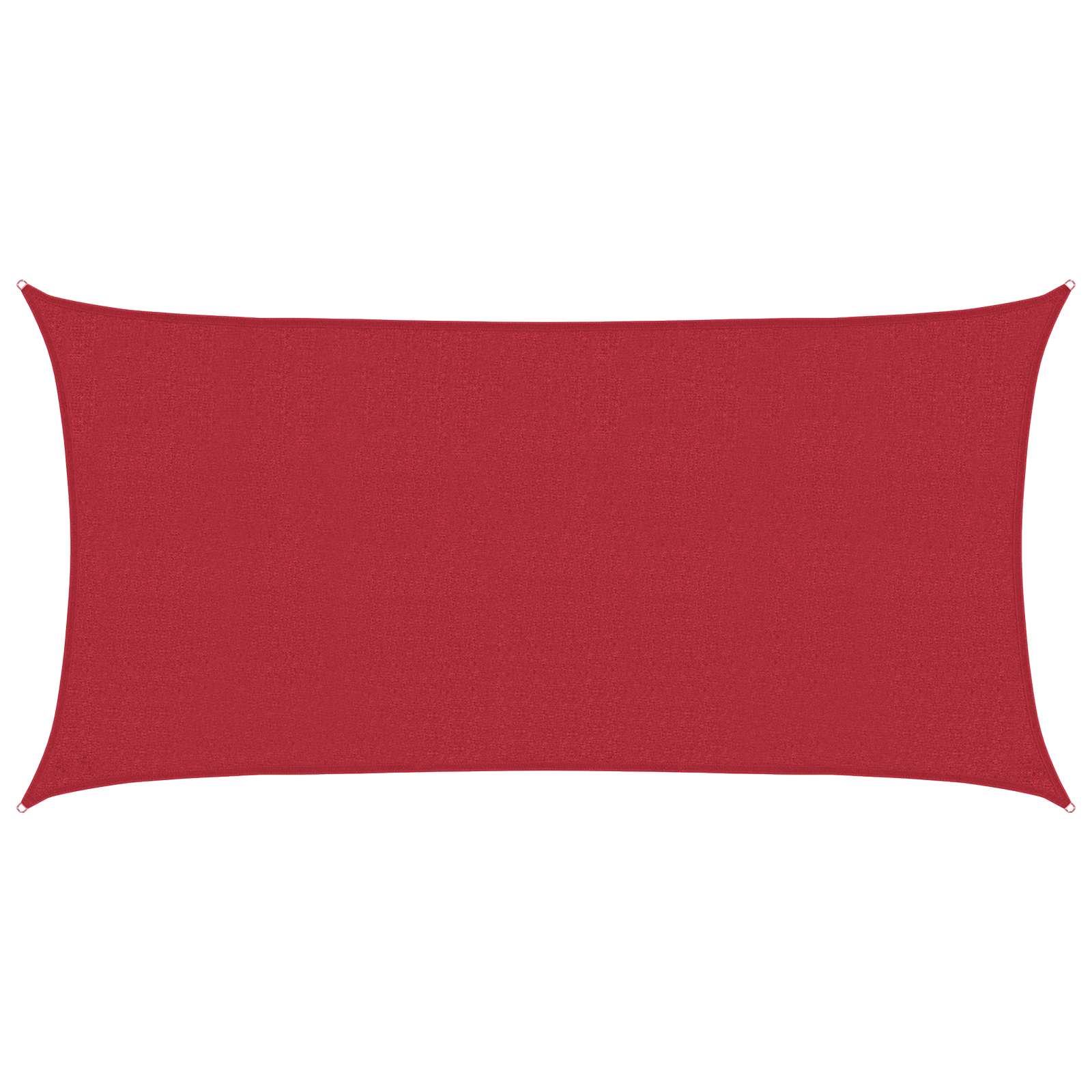Telo Ombra 2 x 6 m HDPE Rettangolare Rosso