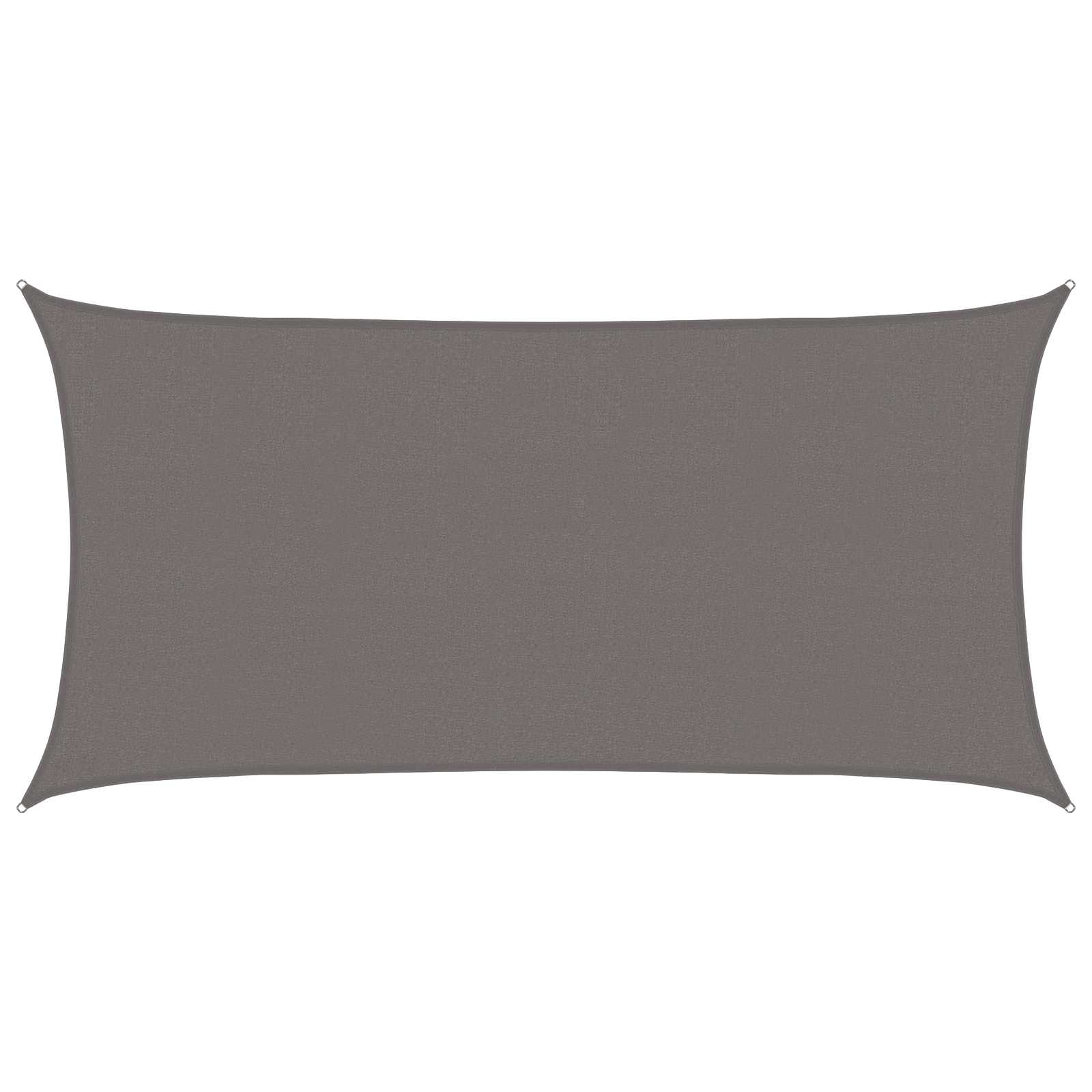 Telo Ombra 2 x 6 m HDPE Rettangolare Grigio Chiaro