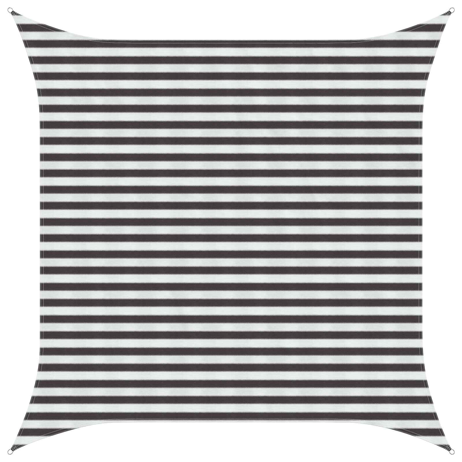 Telo Ombra Antracite e Bianco 3 x 3 m HDPE