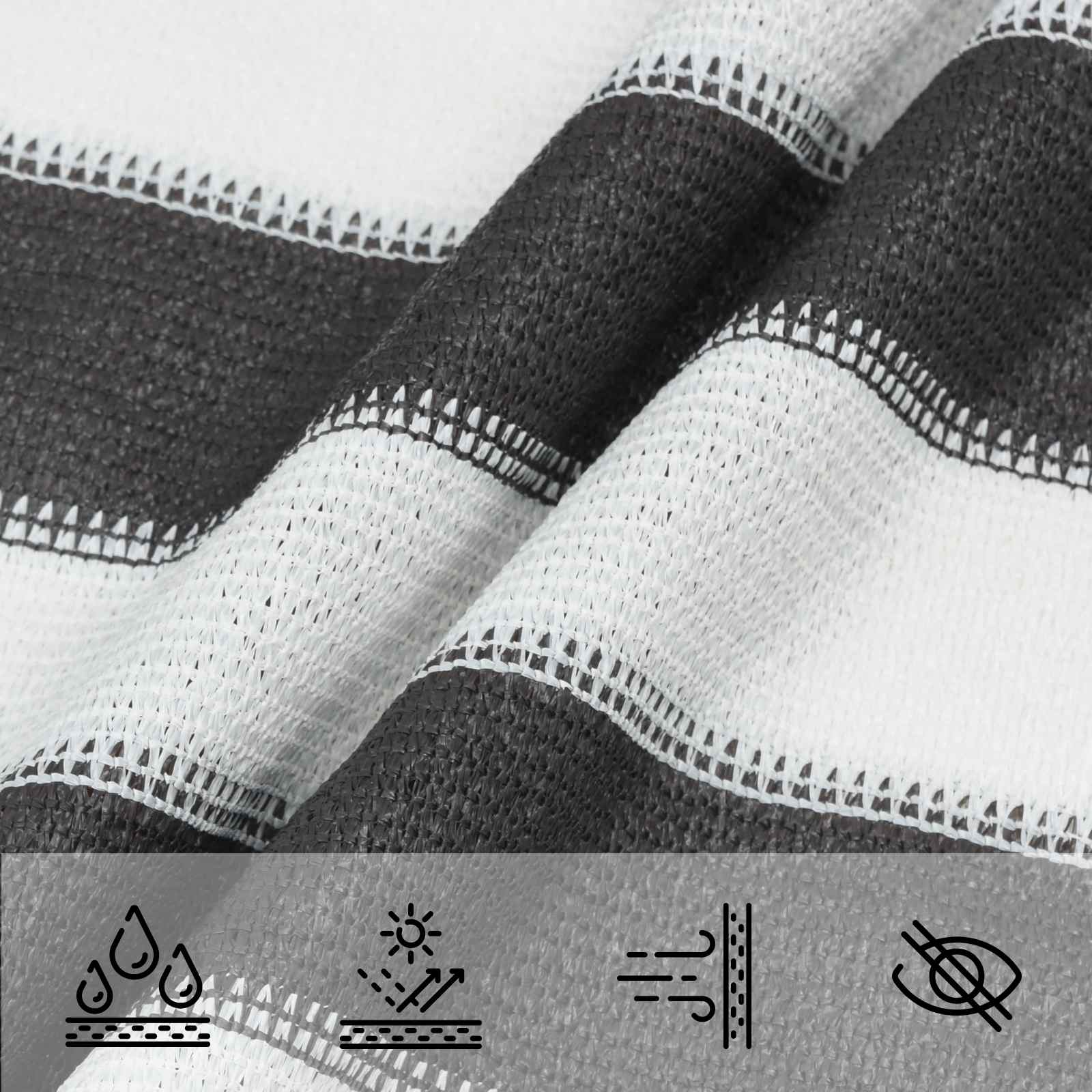 Telo Ombra Antracite e Bianco 4,5 x 4,5 m HDPE