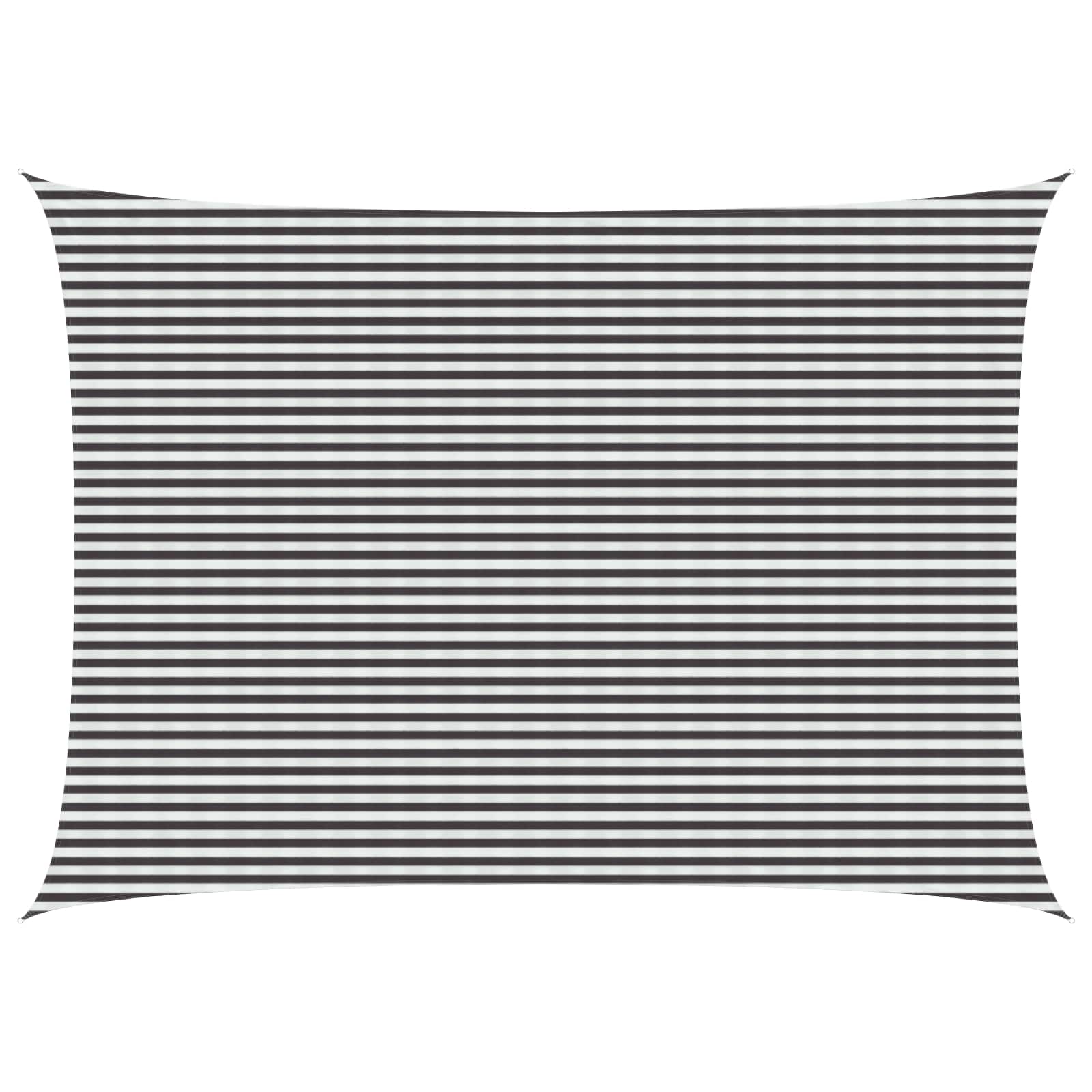 Telo Ombra 5 x 8 m HDPE Rettangolare Antracite e Bianco