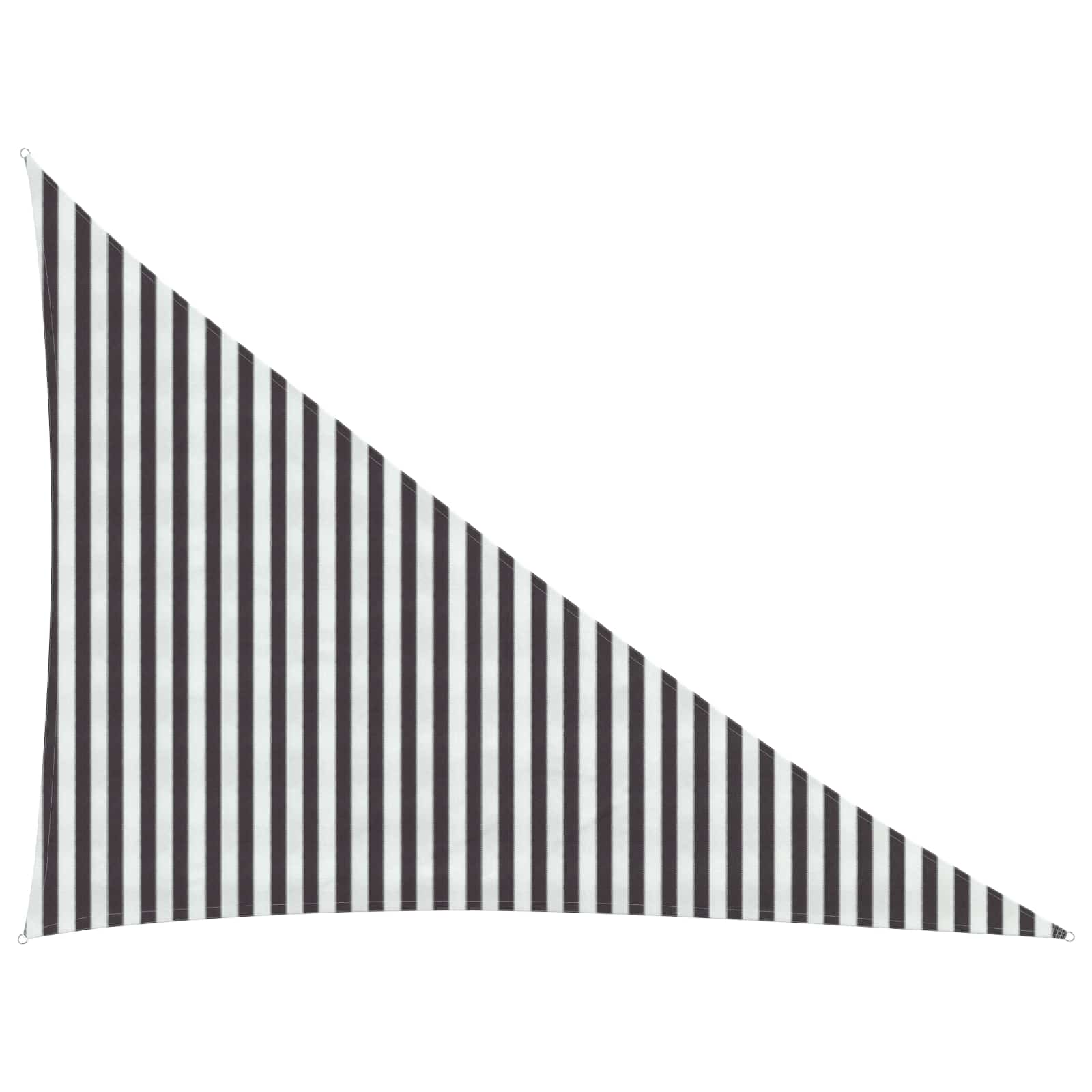Telo Ombra 3 x 4 x 5 m HDPE Triangolare Antracite e Bianco