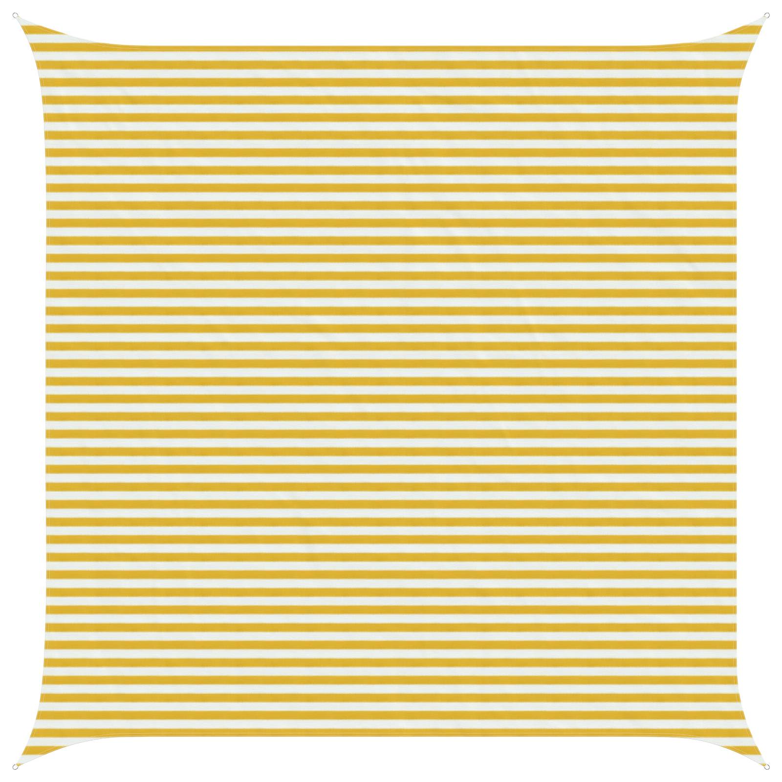 Telo Ombra Giallo e Bianco 5 x 5 m HDPE