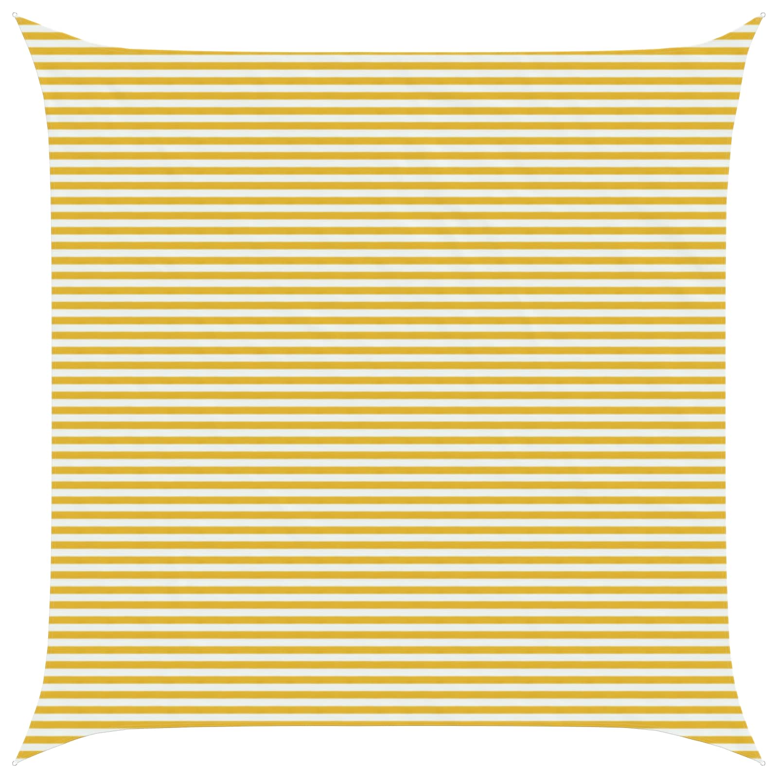 Telo Ombra Giallo e Bianco 7 x 7 m HDPE
