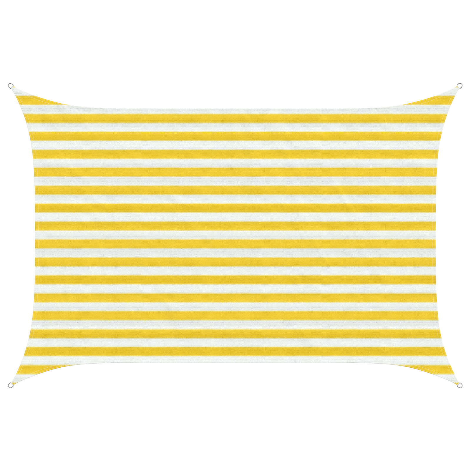 Telo Ombra 2 x 3,5 m HDPE Rettangolare Giallo e Bianco