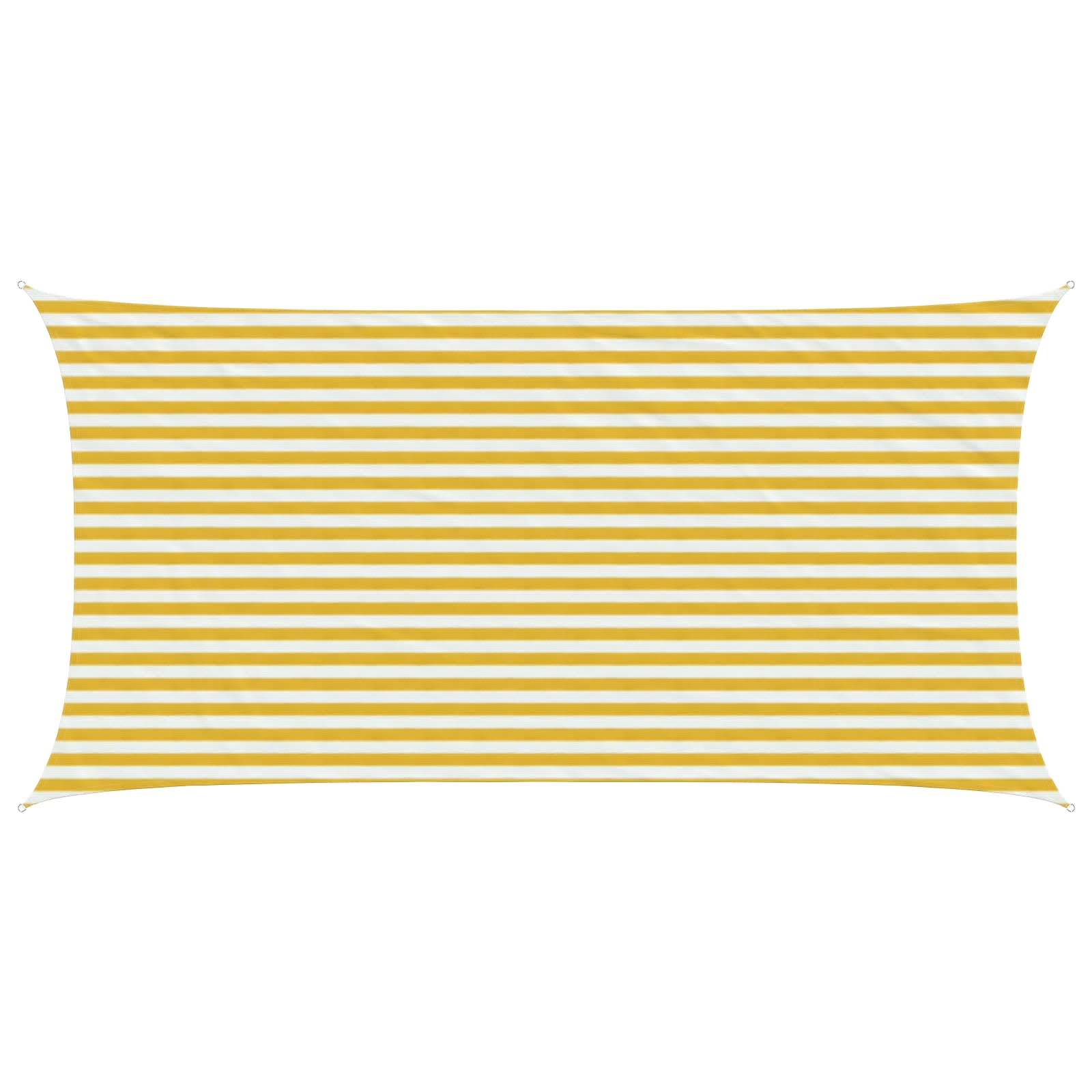 Telo Ombra 2,5 x 5 m HDPE Rettangolare Giallo e Bianco