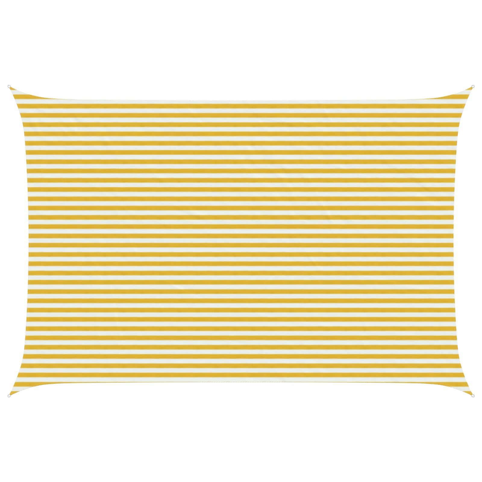 Telo Ombra 4 x 5 m HDPE Rettangolare Giallo e Bianco