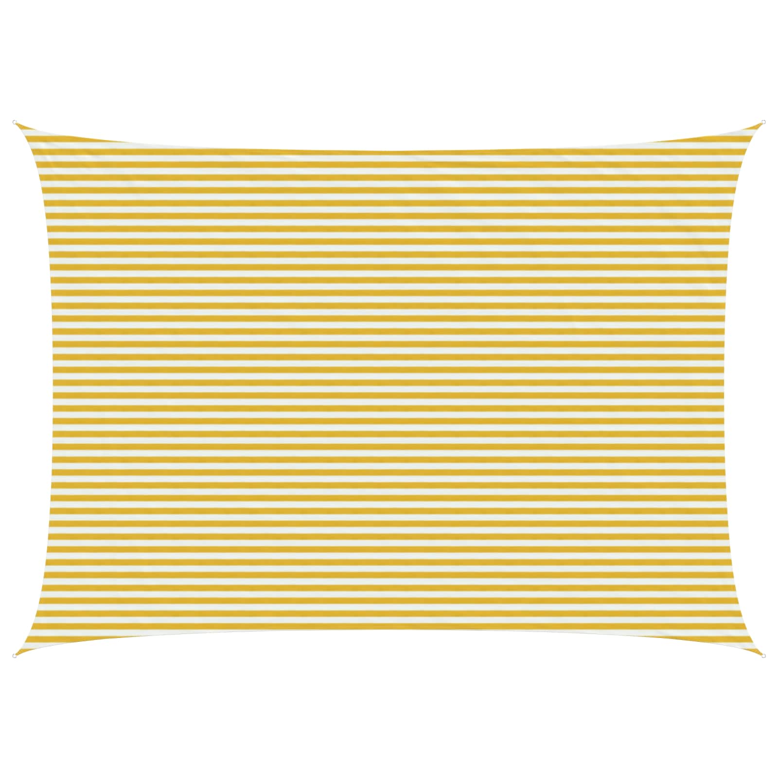 Telo Ombra 5 x 8 m HDPE Rettangolare Giallo e Bianco