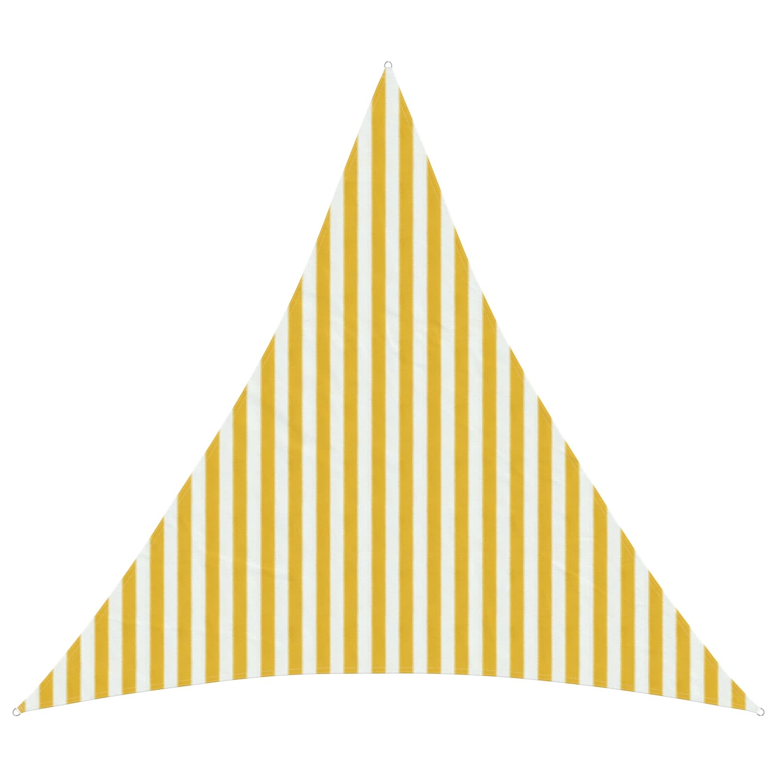 Telo Ombra 4 x 4 x 4 m HDPE Triangolare Giallo e Bianco