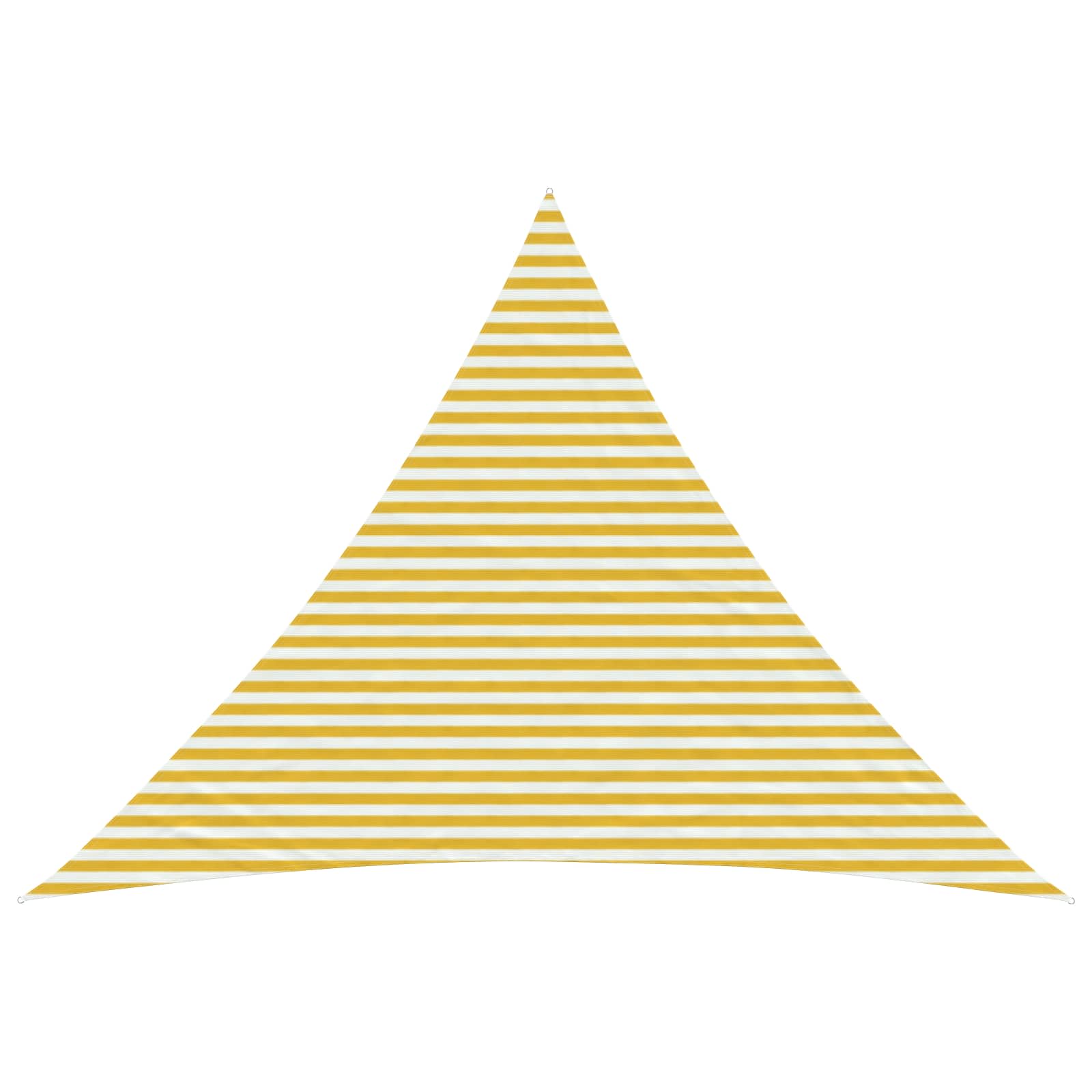 Telo Ombra 5 x 5 x 6 m HDPE Triangolare Giallo e Bianco
