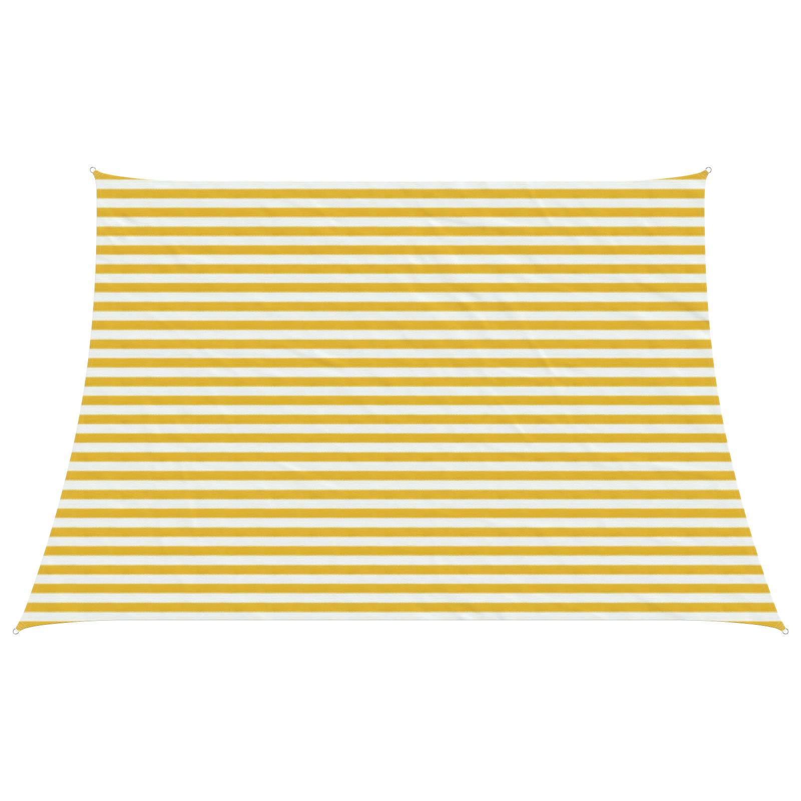 Telo Ombra 3 / 4 x 3 m HDPE Rettangolare Giallo e Bianco