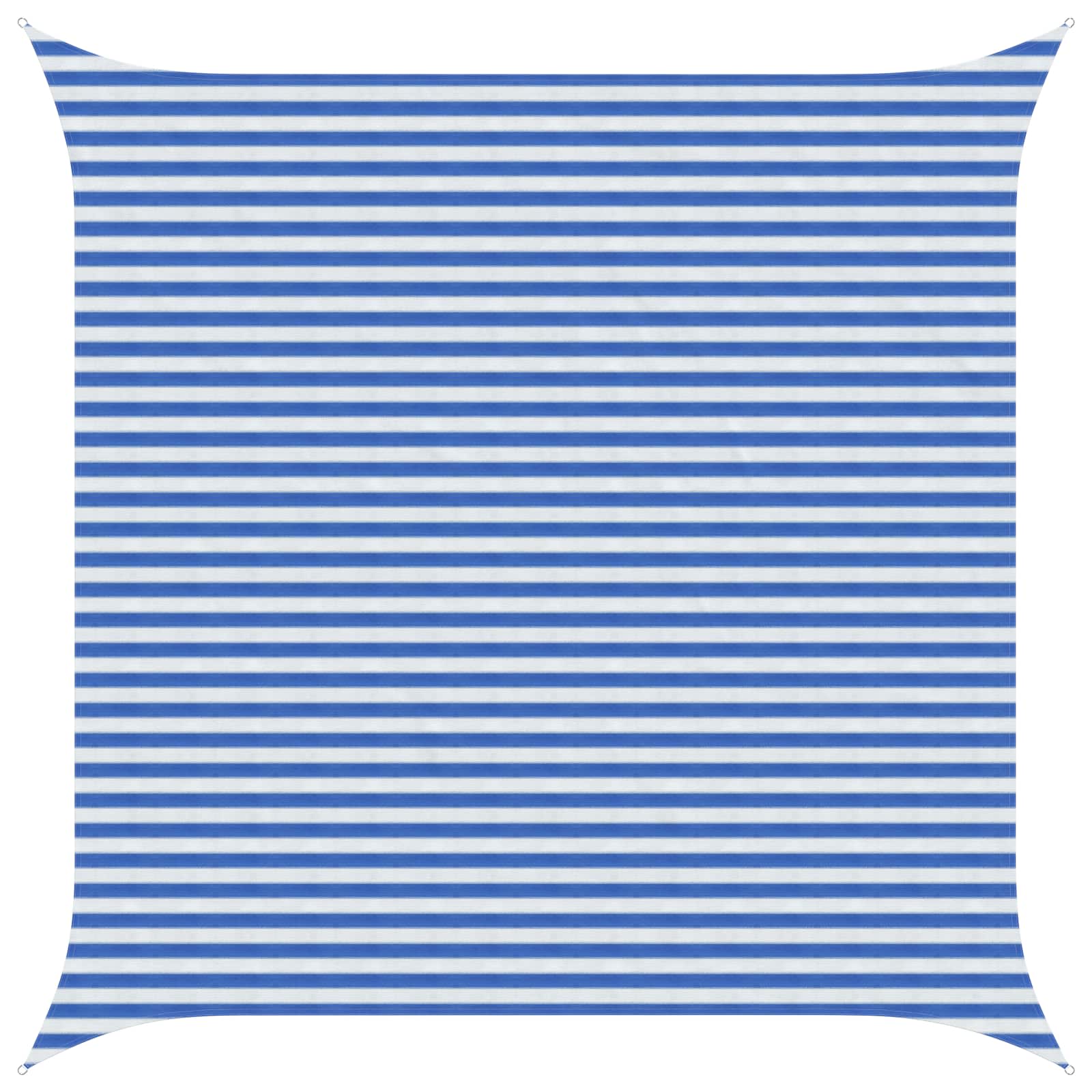 Telo Ombra 4,5 x 4,5 m HDPE Quadrato Blu e Bianco