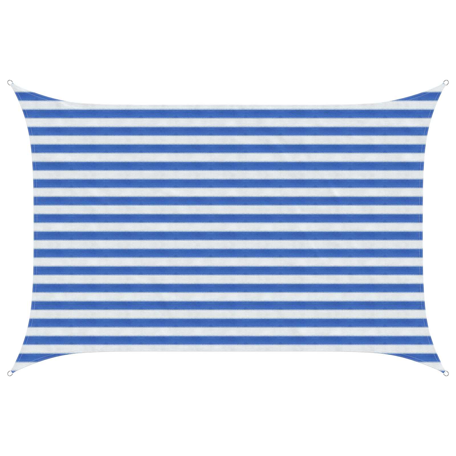 Telo Ombra 2 x 2,5 m HDPE Rettangolare Blu e Bianco