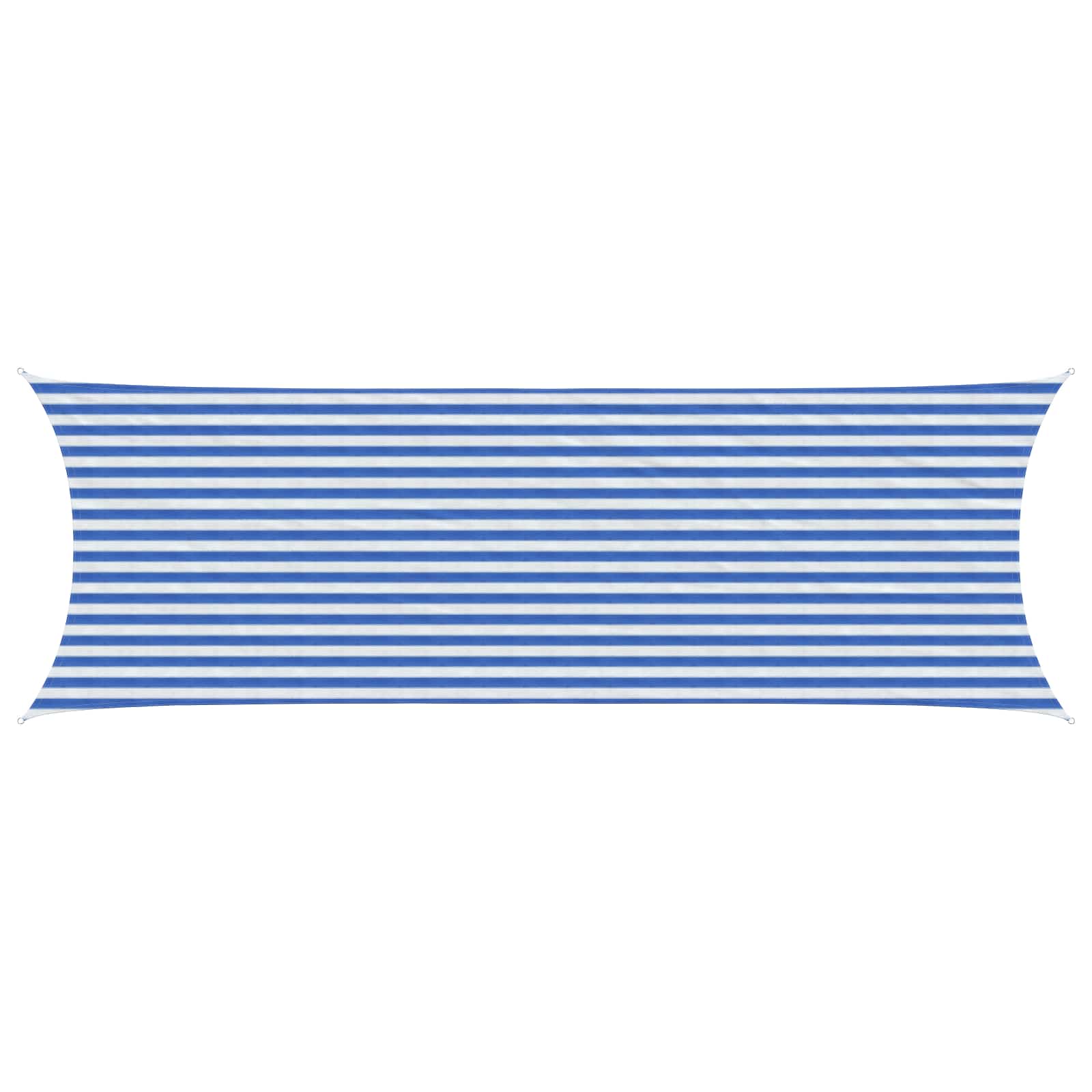 Telo Ombra 2 x 6 m HDPE Rettangolare Blu e Bianco