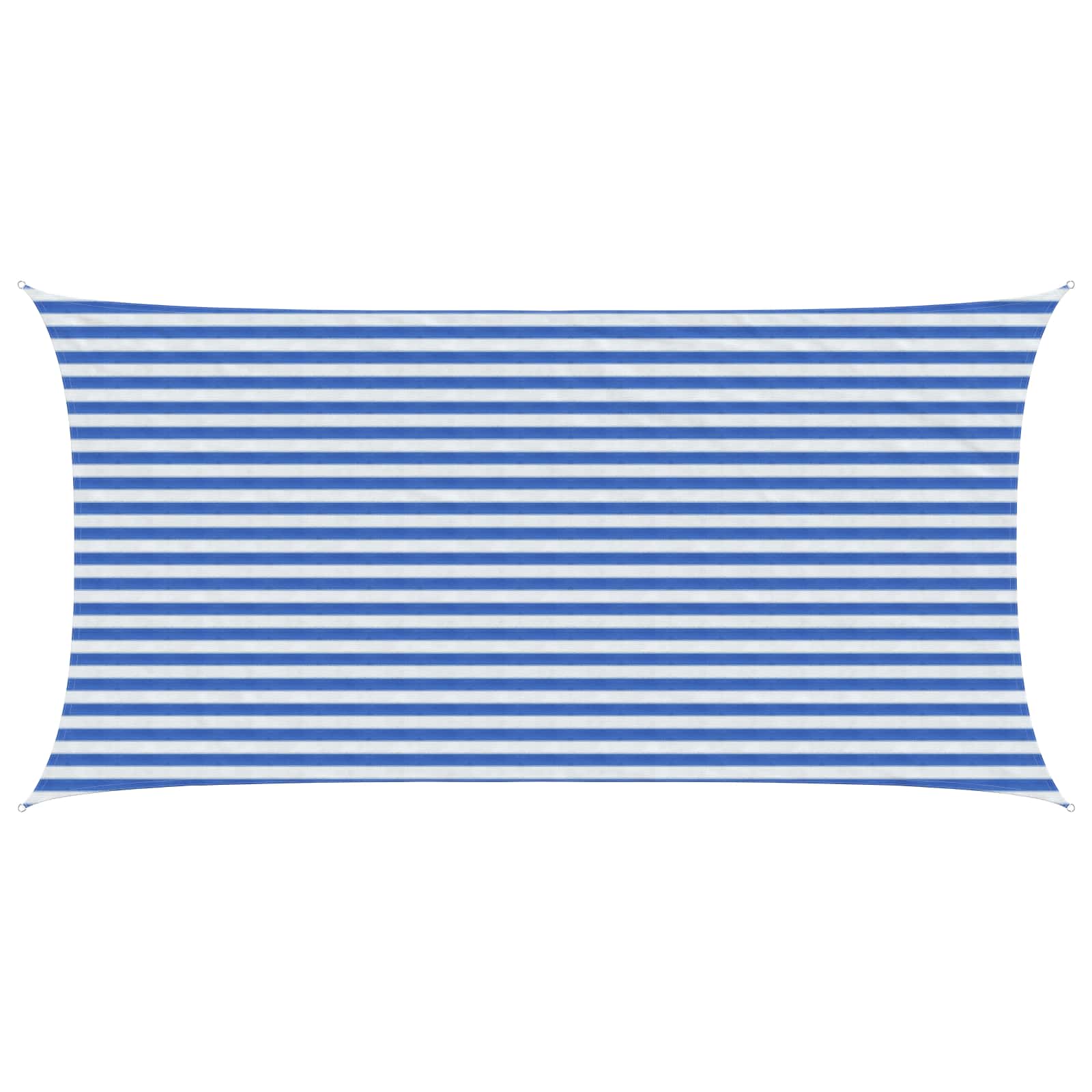 Telo Ombra 2,5 x 5 m HDPE Rettangolare Blu e Bianco