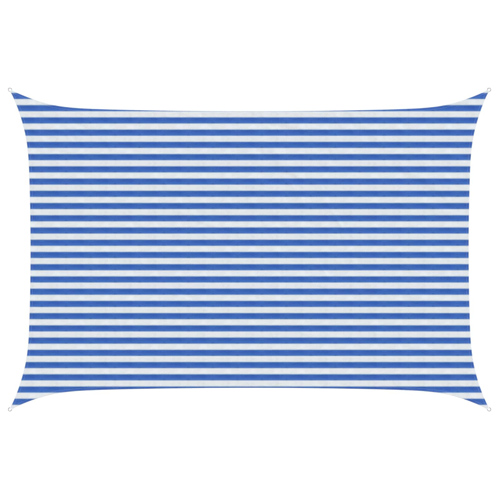 Telo Ombra 3 x 4 m HDPE Rettangolare Blu e Bianco