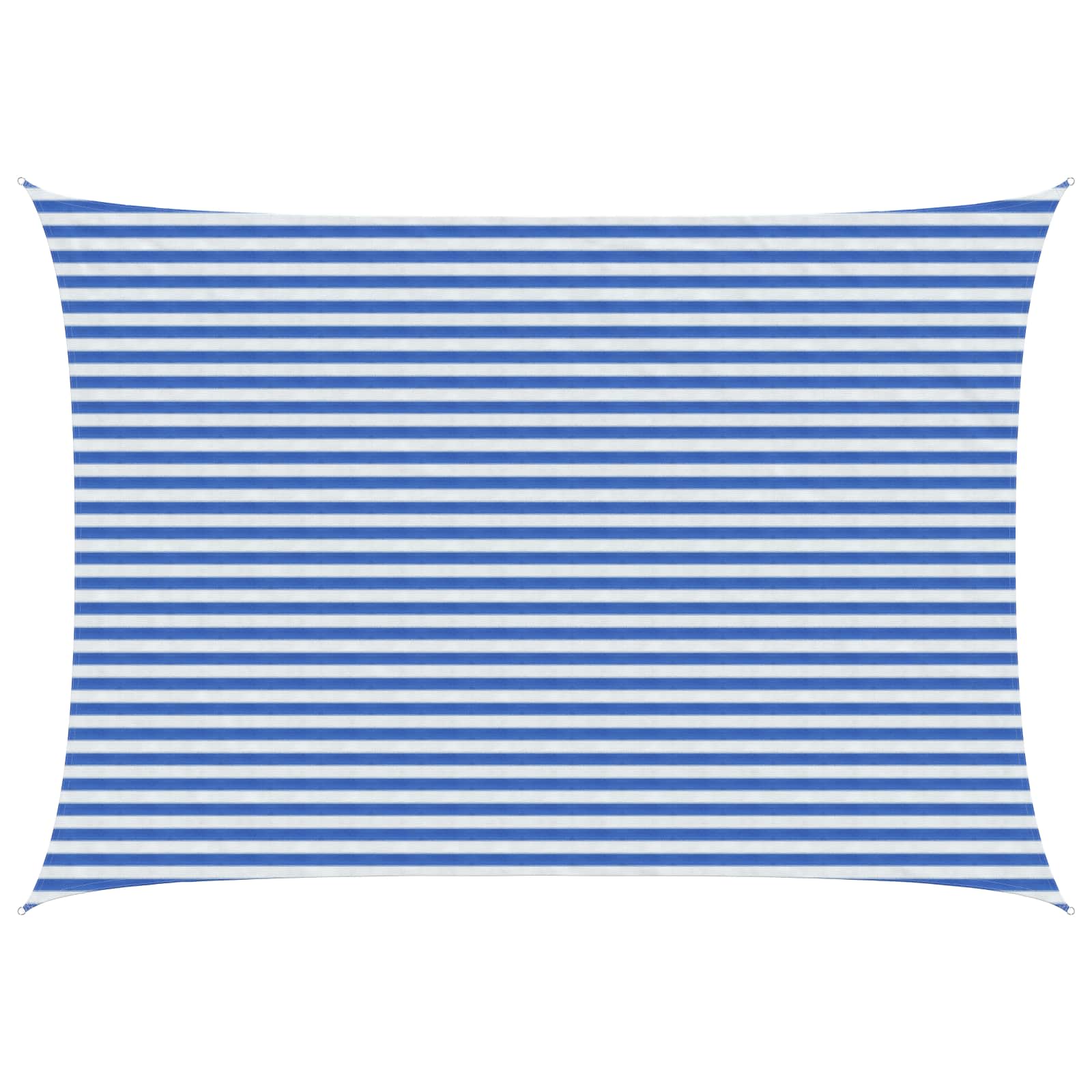 Telo Ombra 3,5 x 5 m HDPE Rettangolare Blu e Bianco