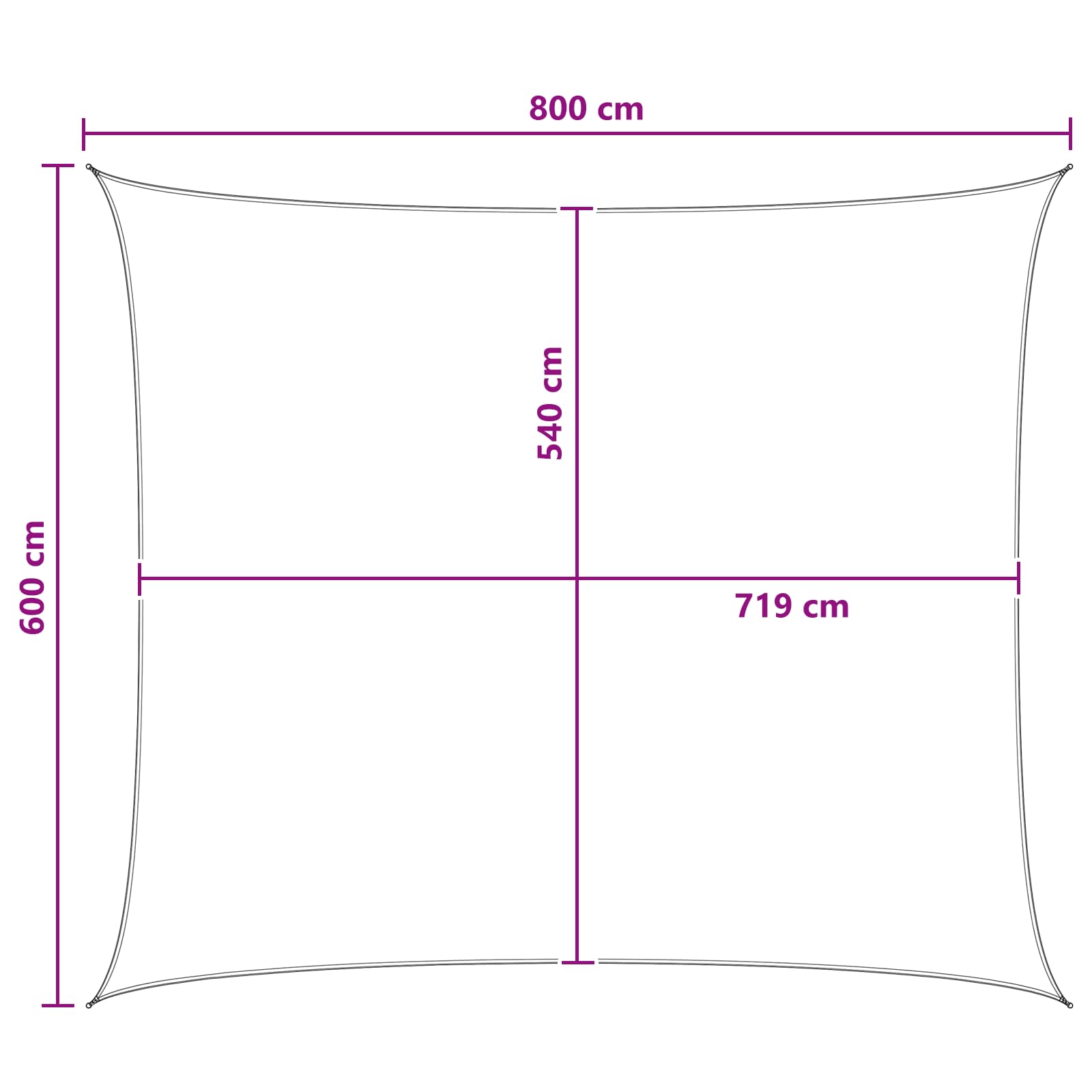 Telo Ombra 6 x 8 m HDPE Rettangolare Blu e Bianco