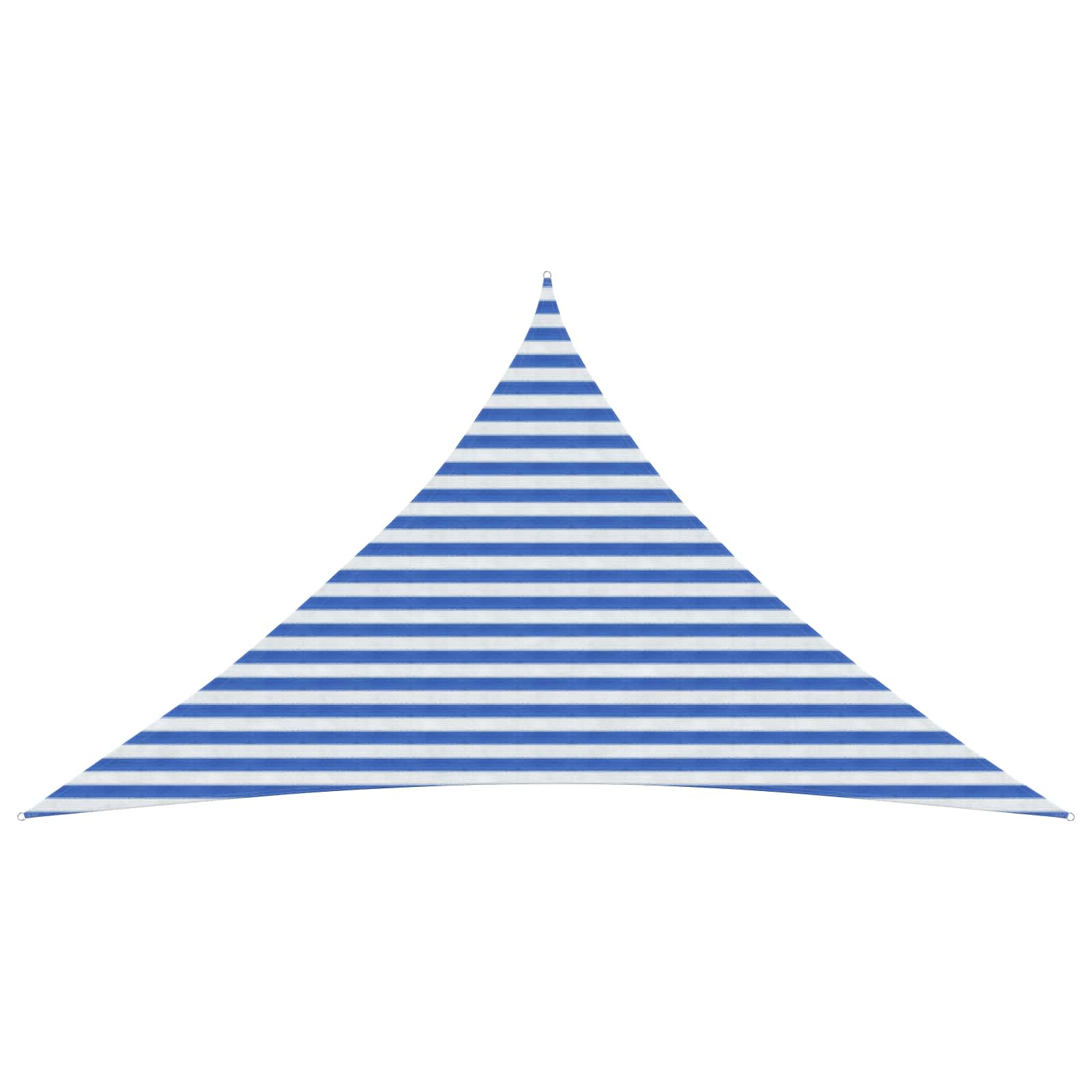 Telo Ombra 3,5 x 3,5 x 4,9 m HDPE Triangolare Blu e Bianco