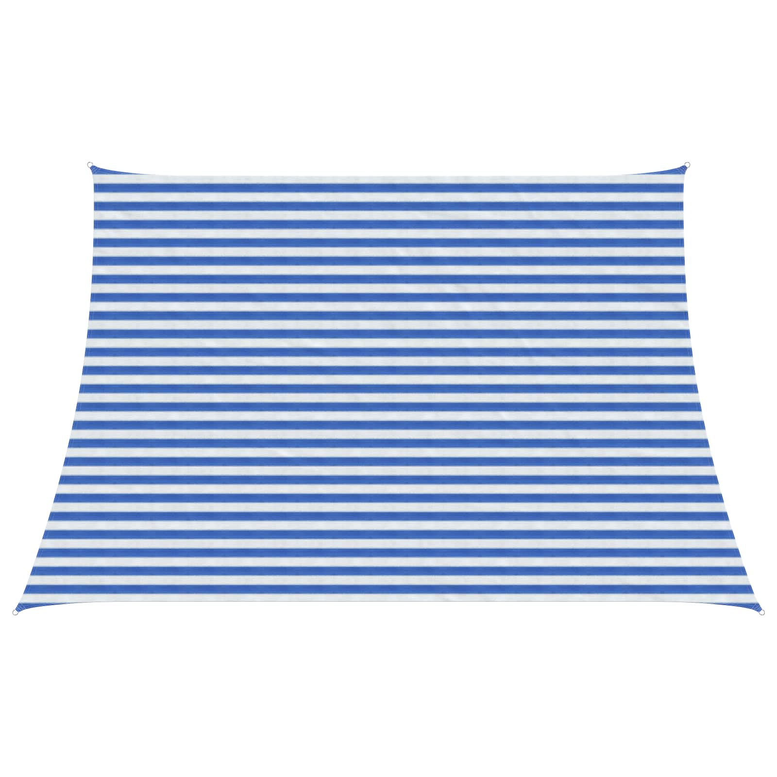 Telo Ombra 4 / 5 x 3 m HDPE Rettangolare Blu e Bianco