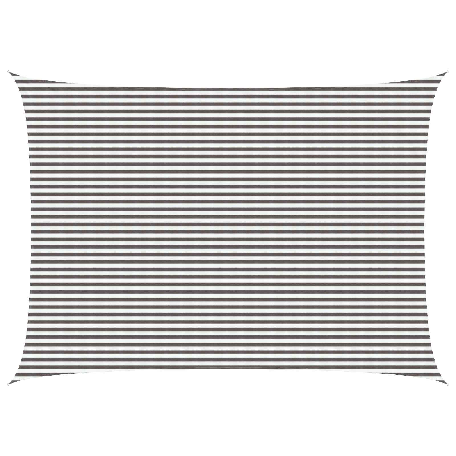 Telo Ombra 5 x 6 m HDPE Rettangolare Grigio chiaro e bianco
