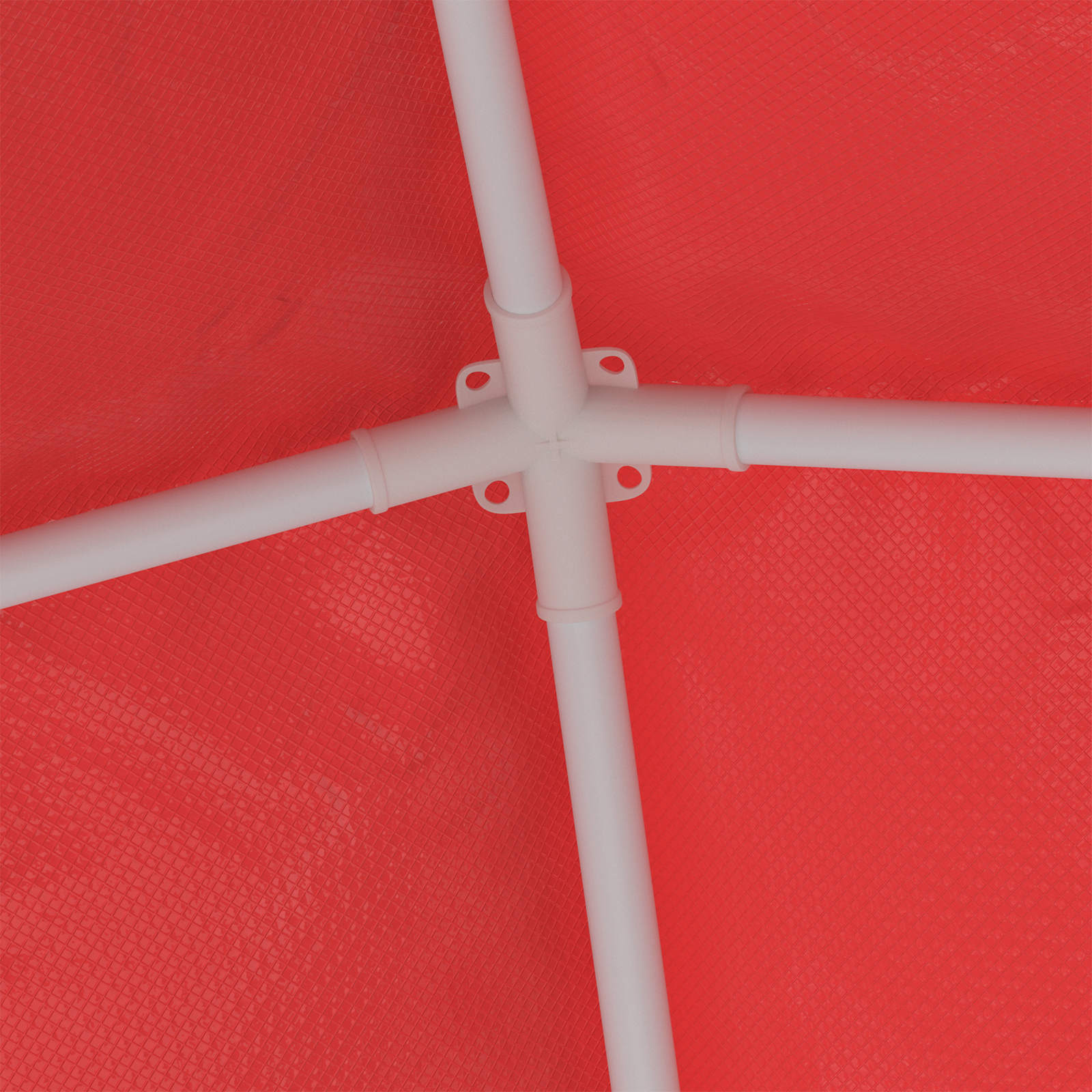 Tenda Party 200 x 200 x 240 cm Rosso PE e Acciaio