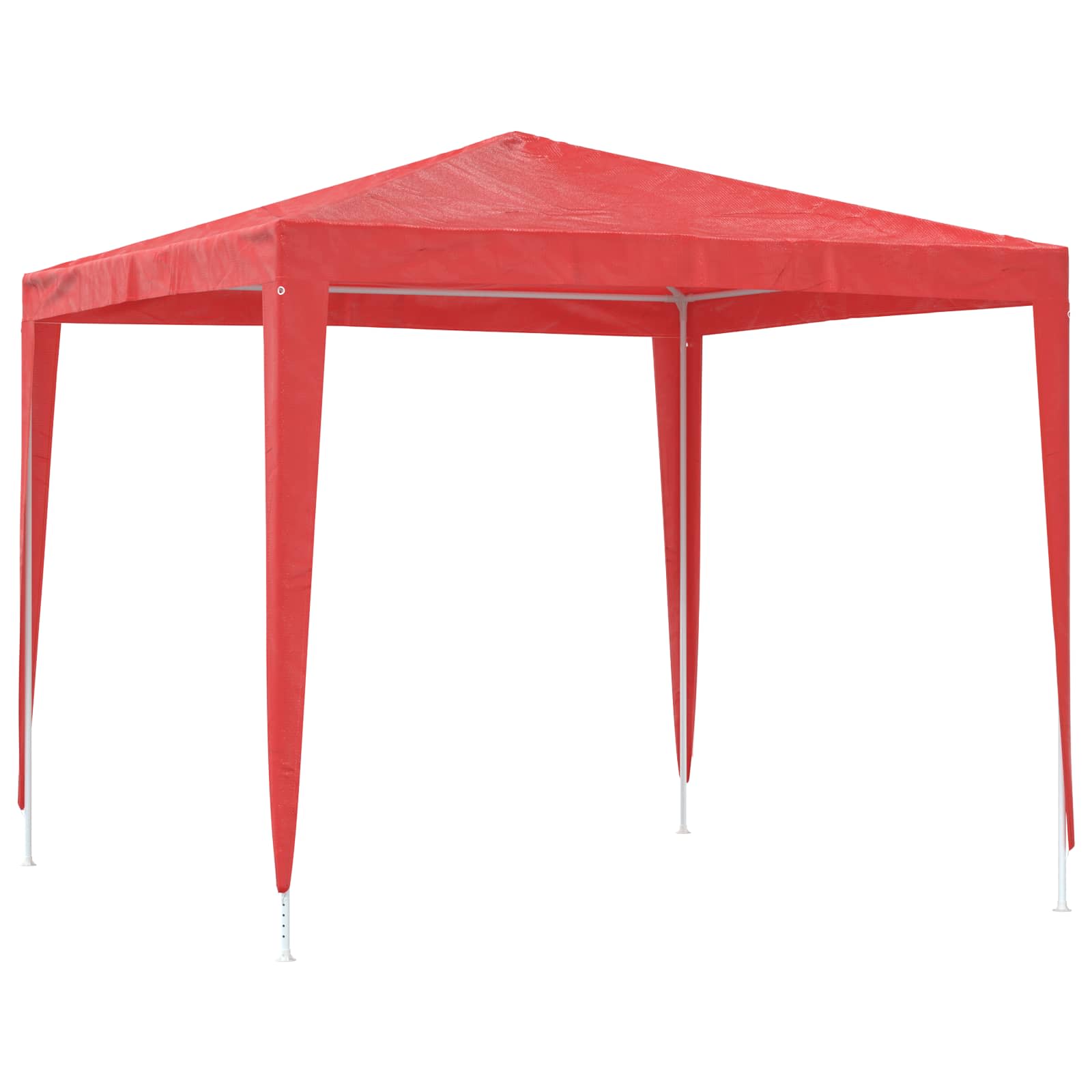 Tenda Party 250 x 250 x 240 cm Rosso PE e Acciaio