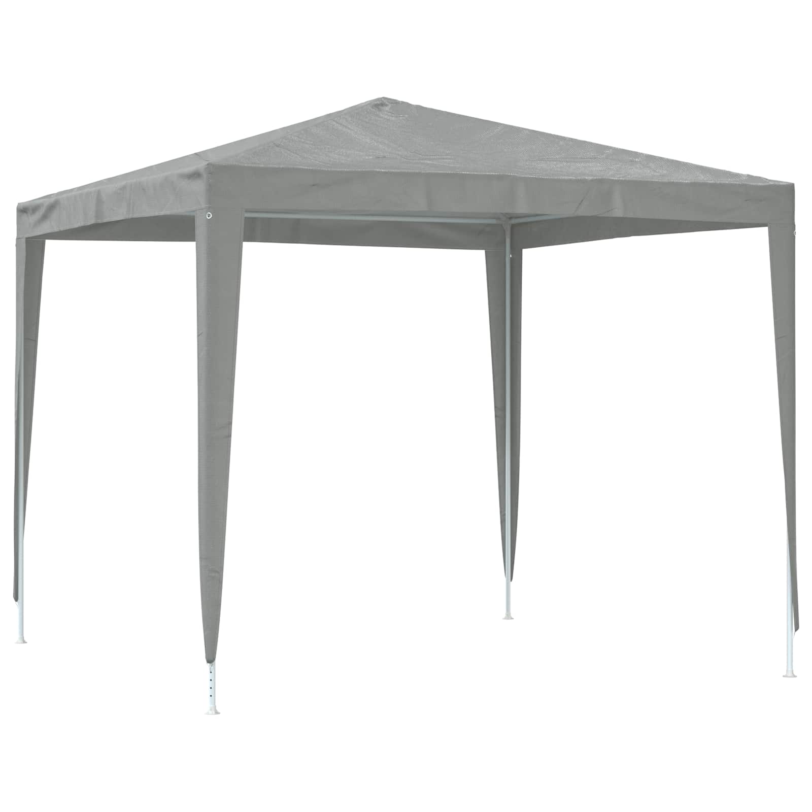 Tenda Party 250 x 250 x 240 cm Grigio Chiaro PE e Acciaio
