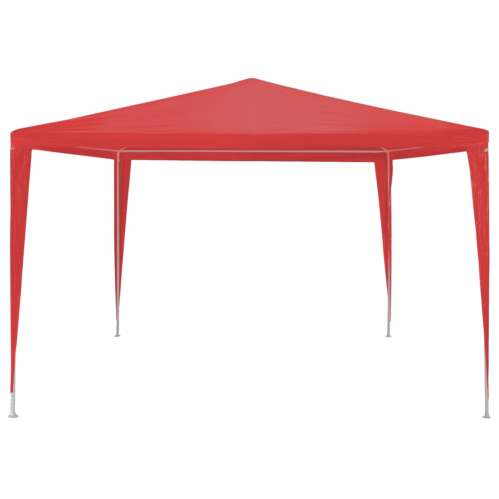 Tenda Party Rosso 300 x 300 x 255 cm PE e Acciaio