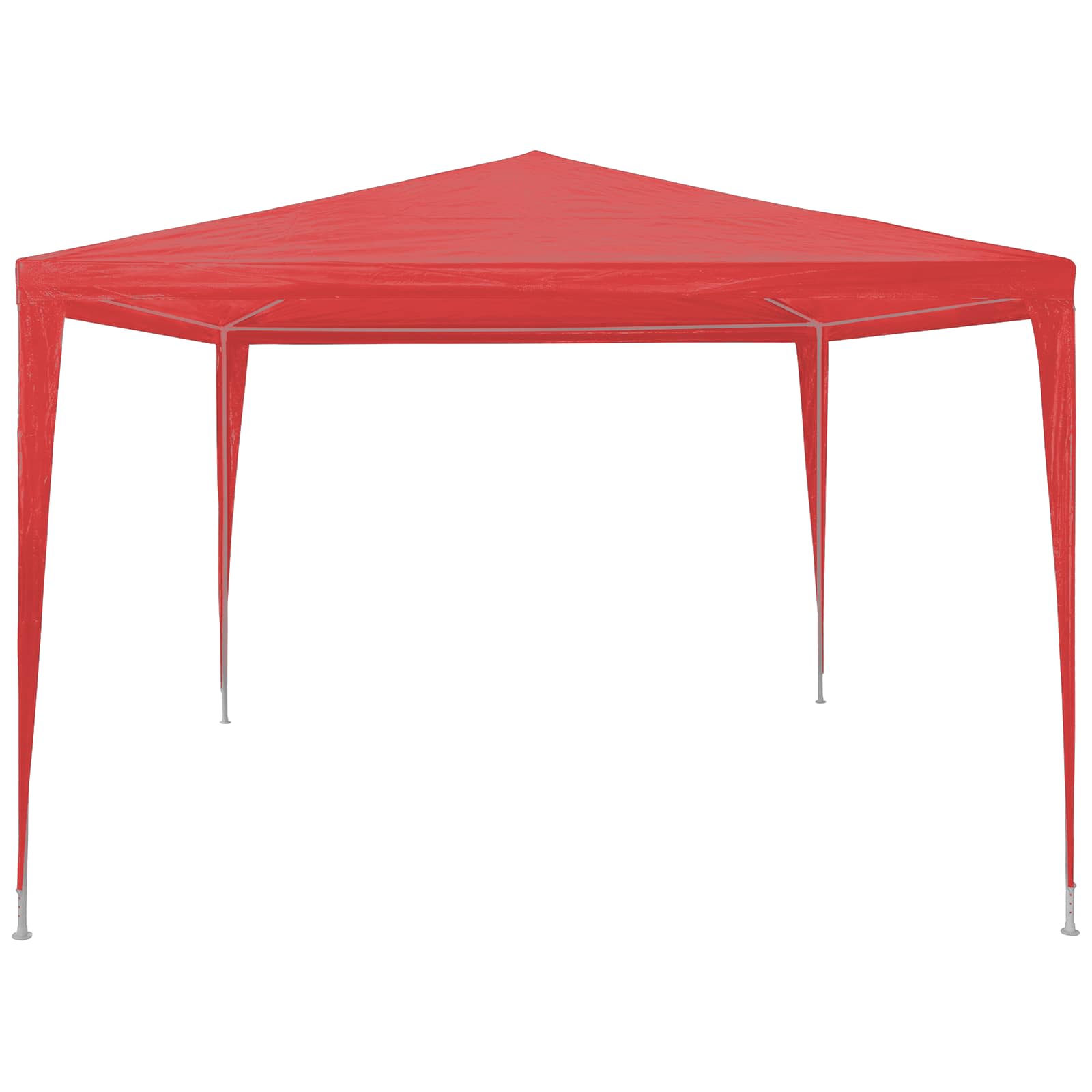 Tenda Party Rosso 300 x 300 x 255 cm PE e Acciaio