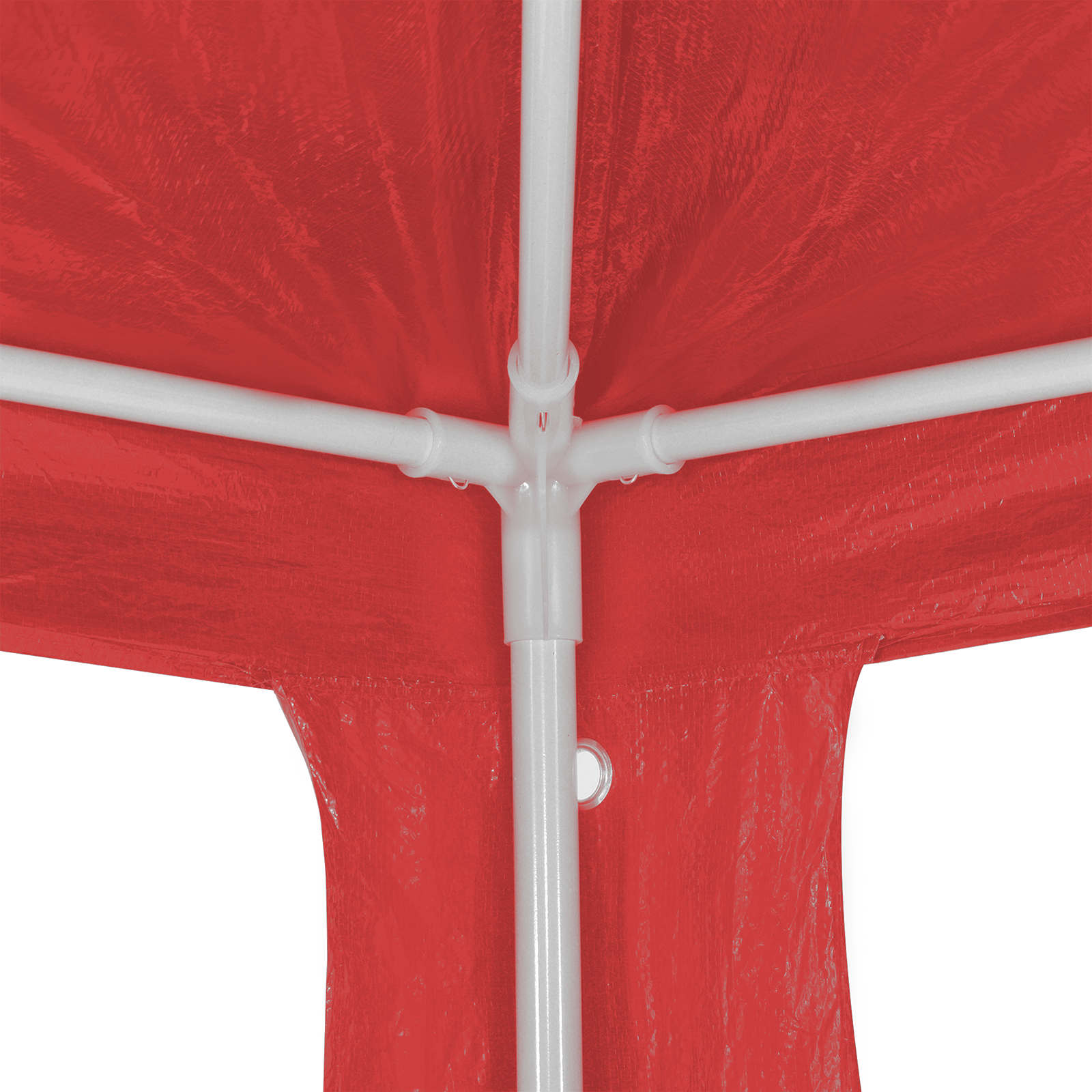 Tenda Party Rosso 900 x 300 x 255 cm PE e Acciaio