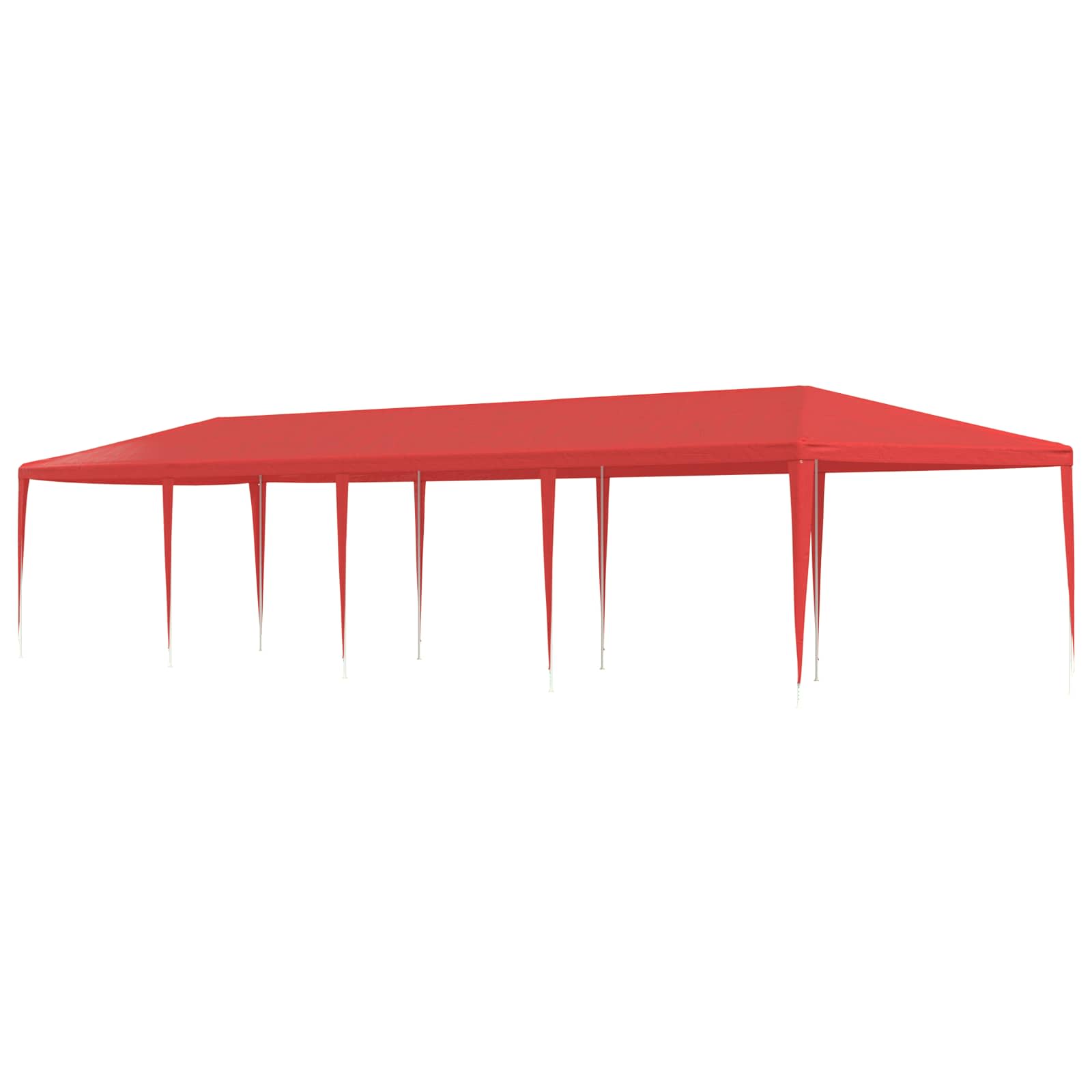 Tenda Party Rosso 1200 x 300 x 255 cm PE e Acciaio