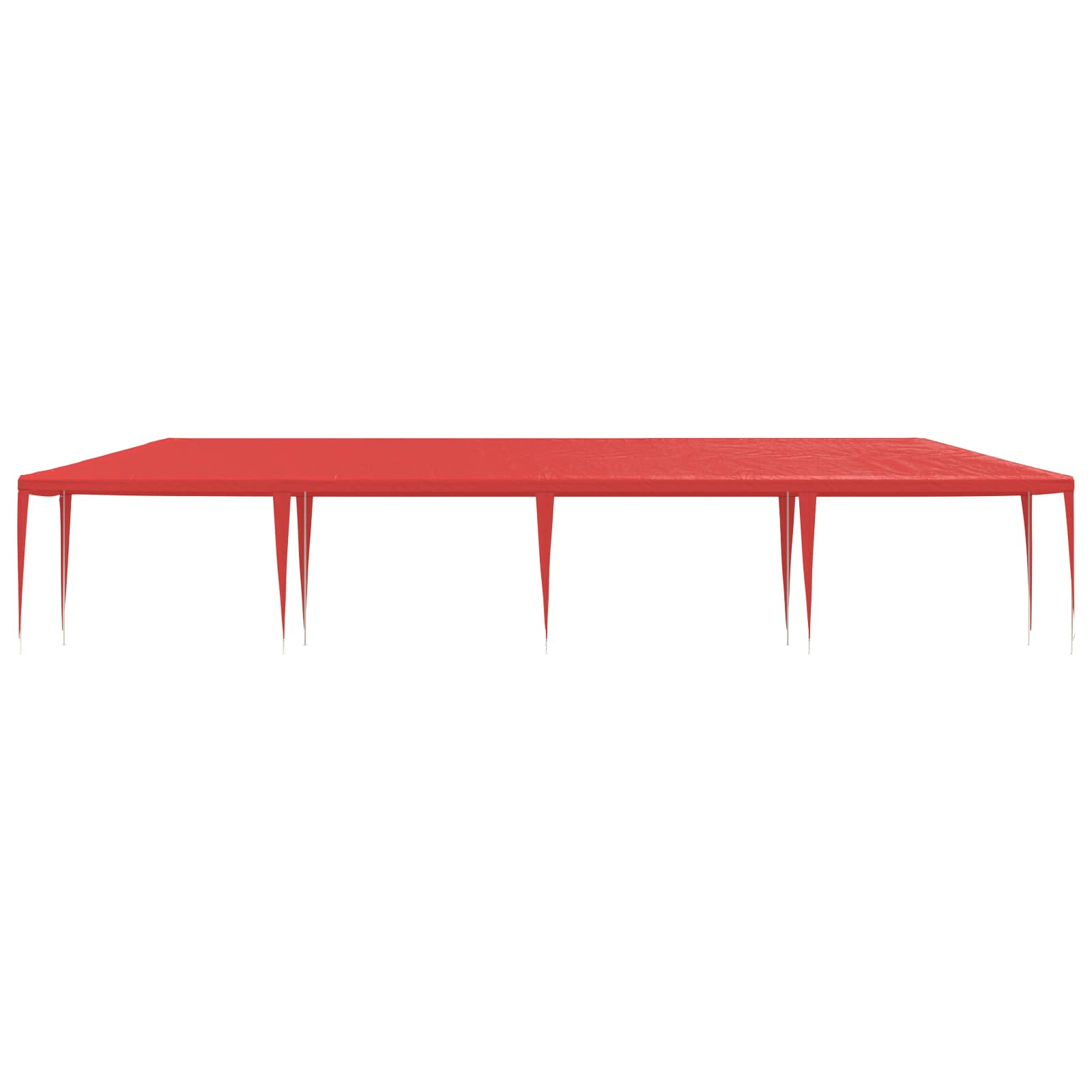 Tenda Party Rosso 1200 x 300 x 255 cm PE e Acciaio