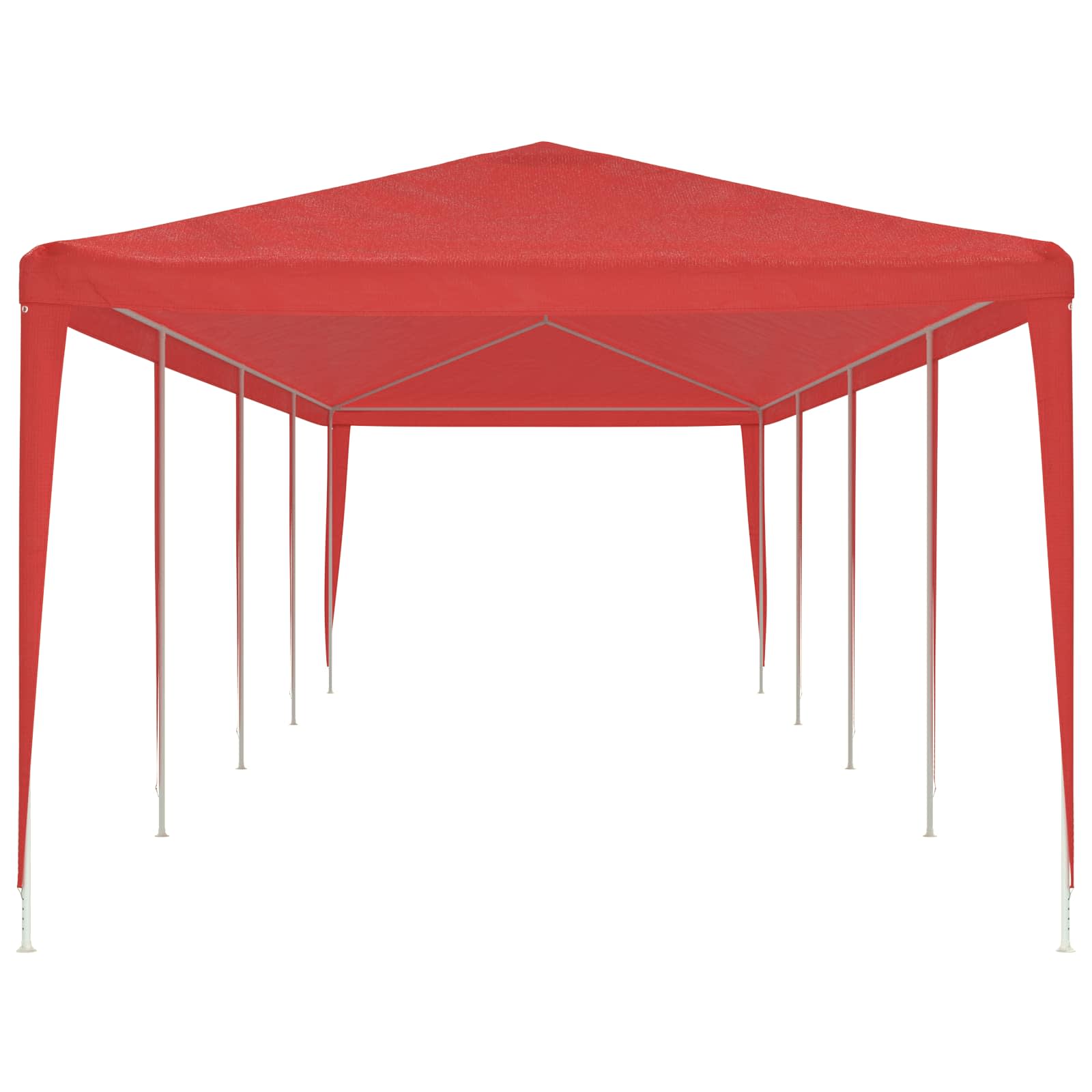 Tenda Party Rosso 1200 x 300 x 255 cm PE e Acciaio