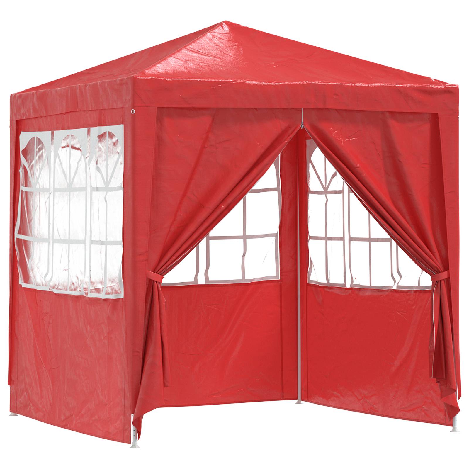 Tenda Party 200 x 200 x 240 cm Rosso PE e Acciaio