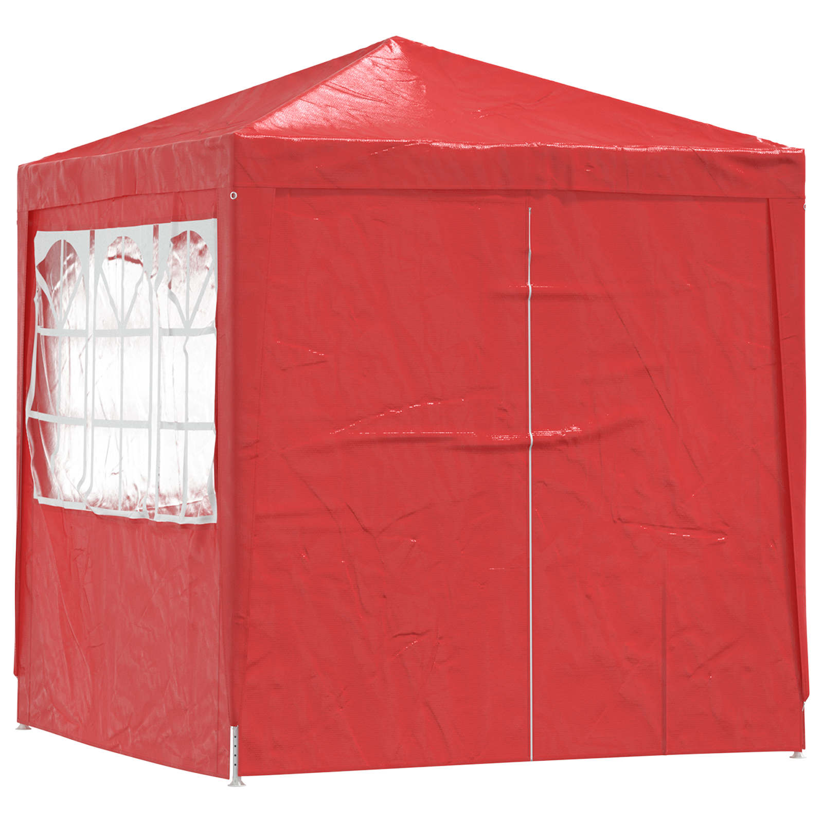 Tenda Party 200 x 200 x 240 cm Rosso PE e Acciaio