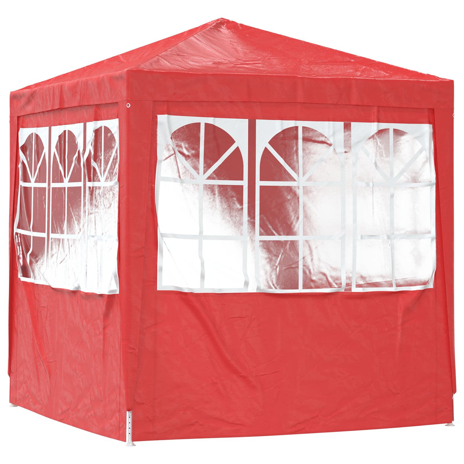 Tenda Party 200 x 200 x 240 cm Rosso PE e Acciaio