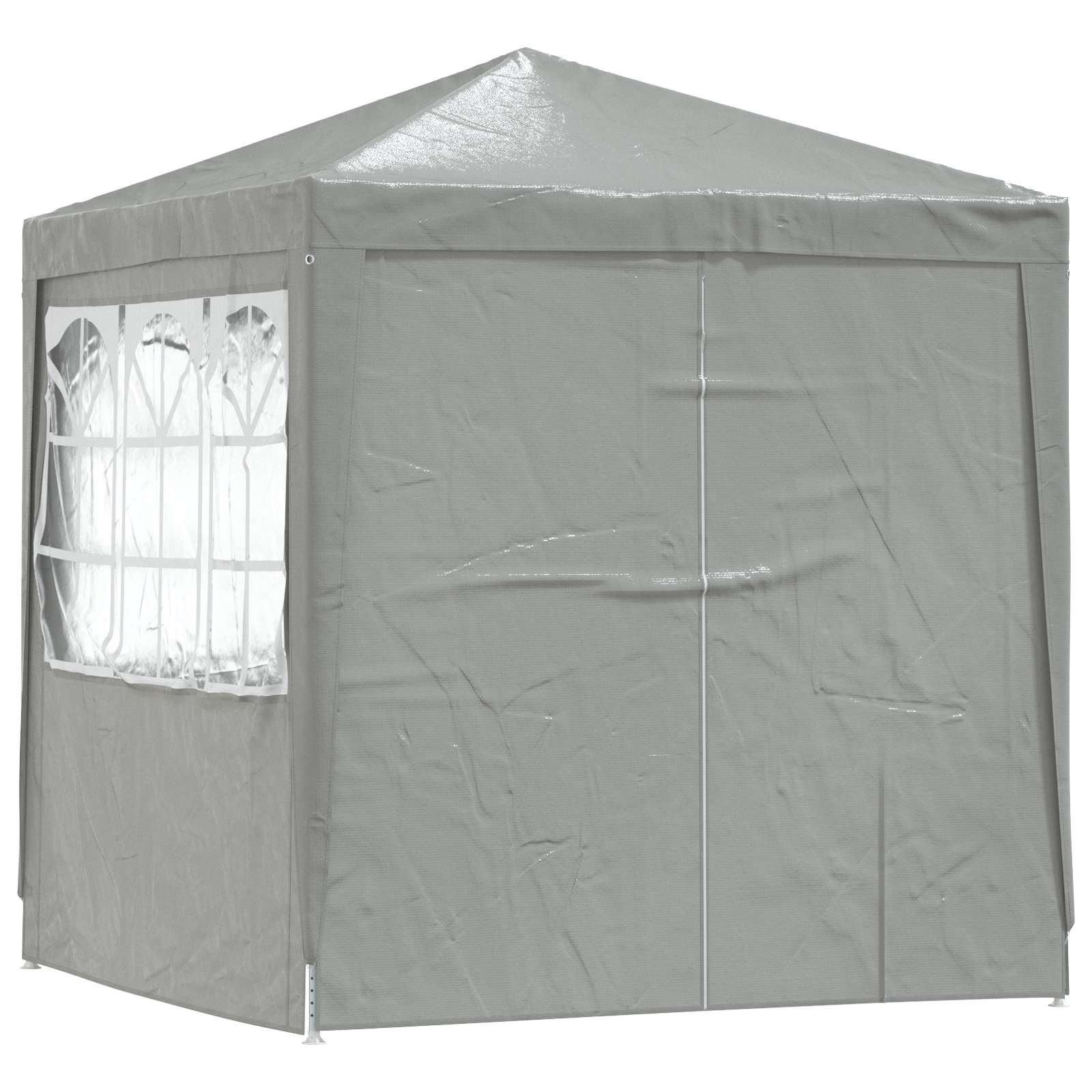 Tenda Party 200 x 200 x 240 cm Grigio Chiaro PE e Acciaio