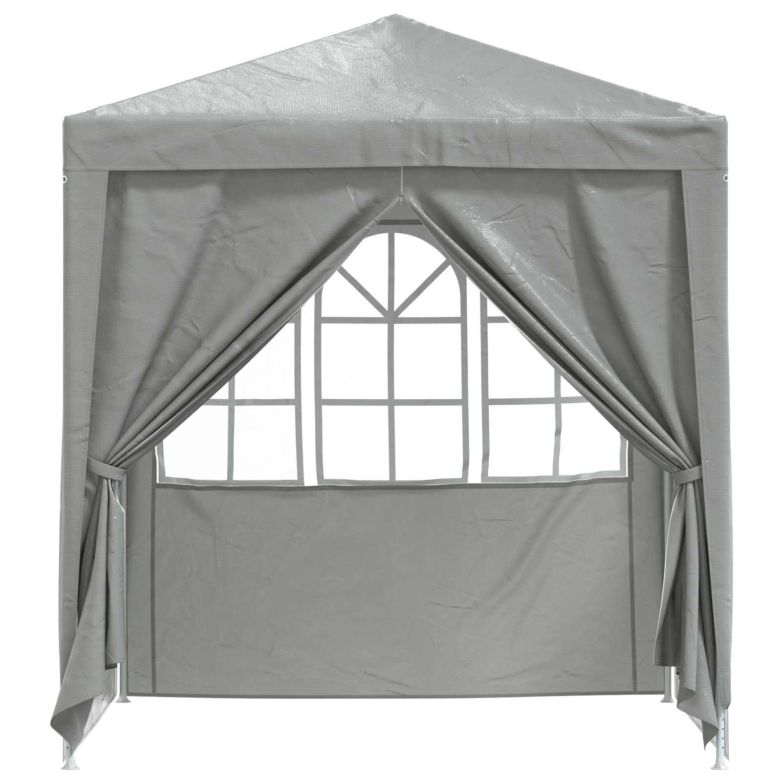 Tenda Party 200 x 200 x 240 cm Grigio Chiaro PE e Acciaio