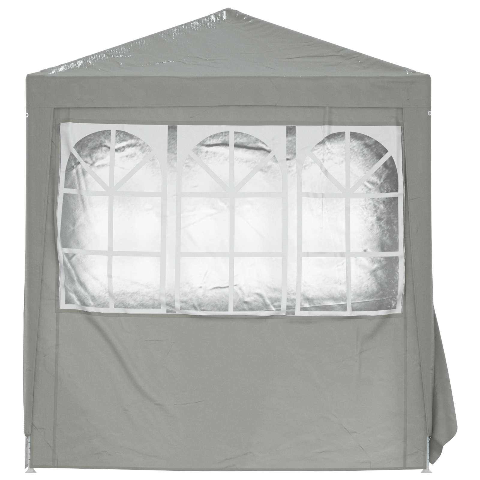 Tenda Party 200 x 200 x 240 cm Grigio Chiaro PE e Acciaio