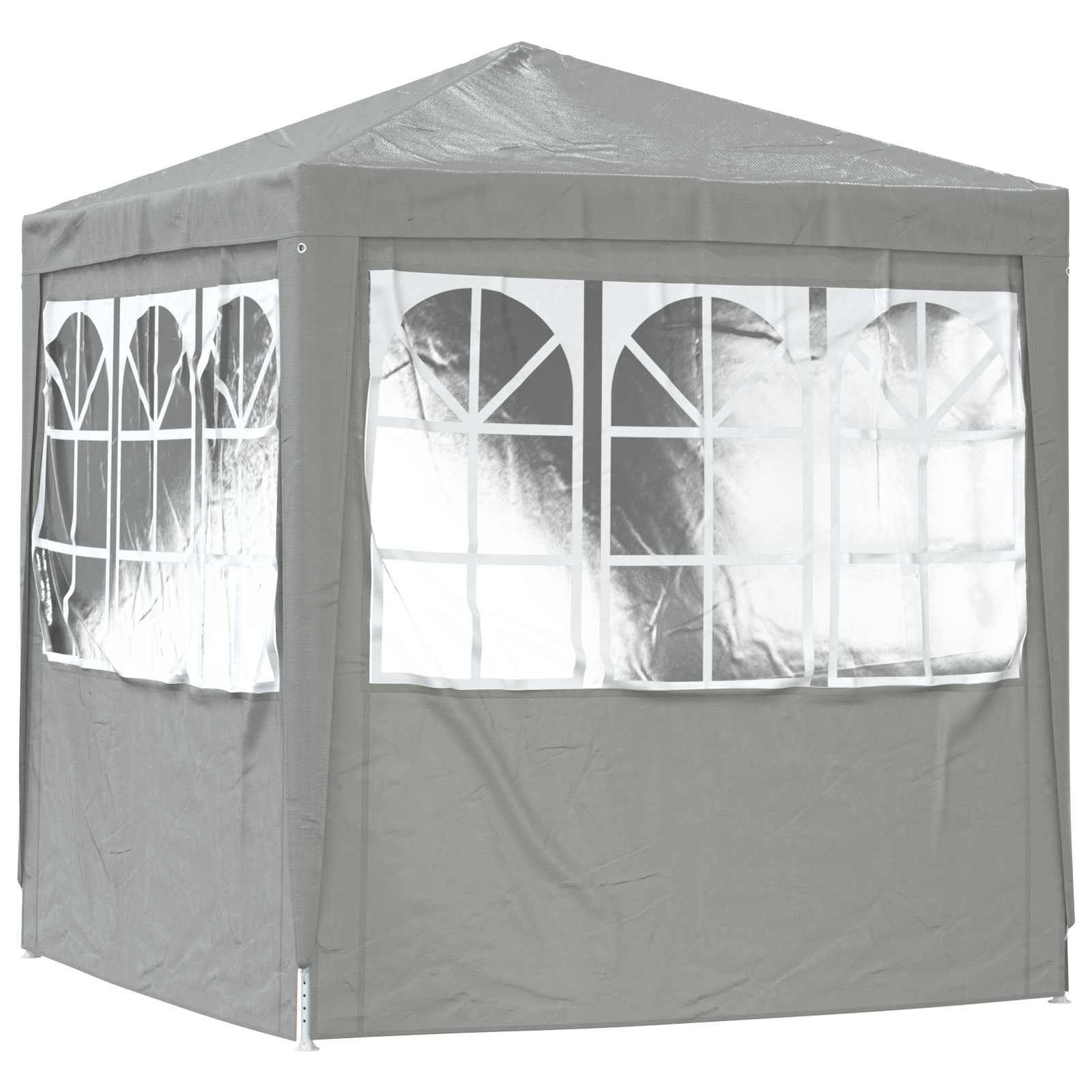 Tenda Party 200 x 200 x 240 cm Grigio Chiaro PE e Acciaio