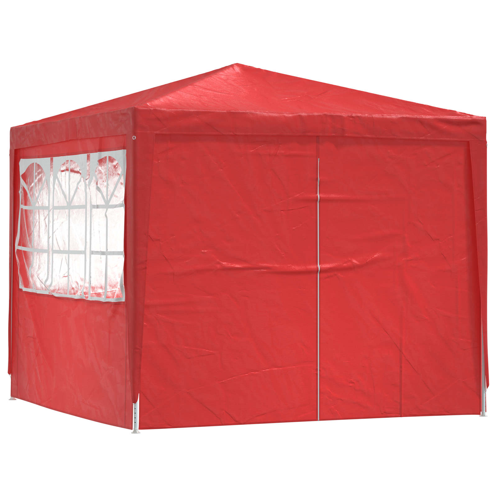 Tenda Party 250 x 250 x 240 cm Rosso PE e Acciaio