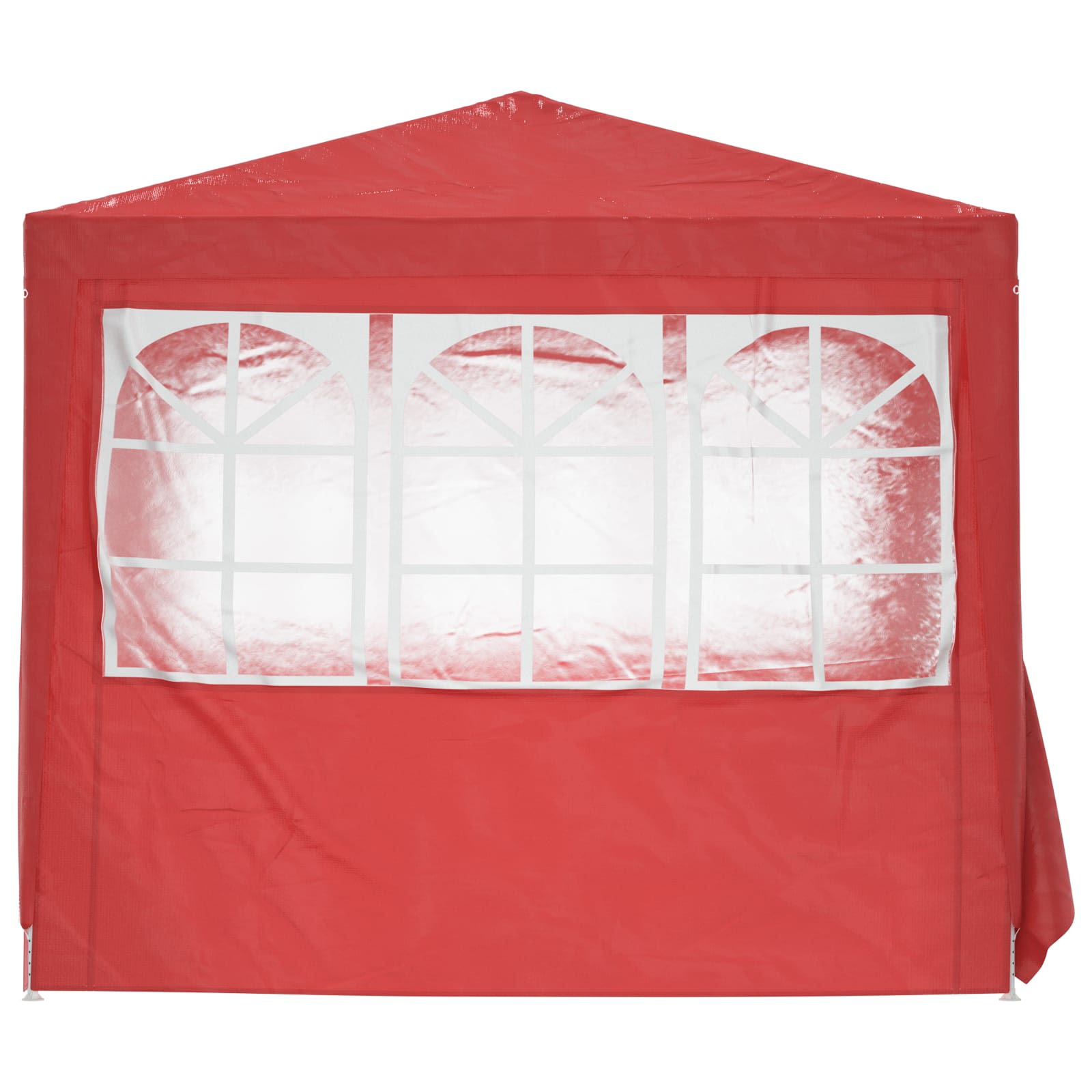 Tenda Party 250 x 250 x 240 cm Rosso PE e Acciaio